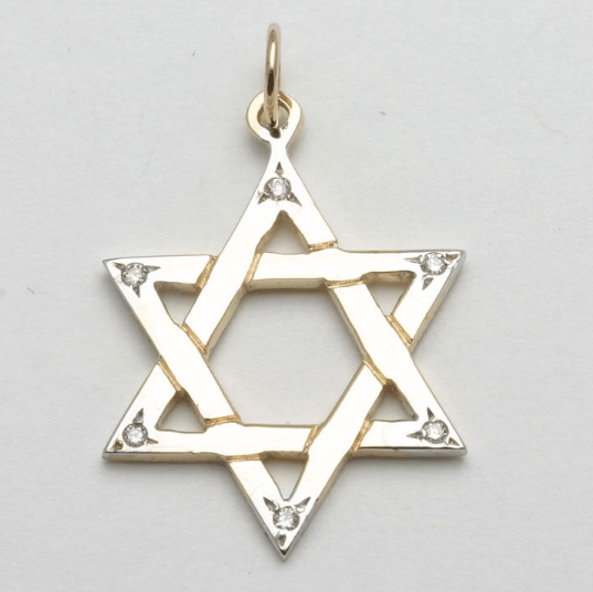 14k Gold and Diamond Star of David Pendant、mySite、topwebapps