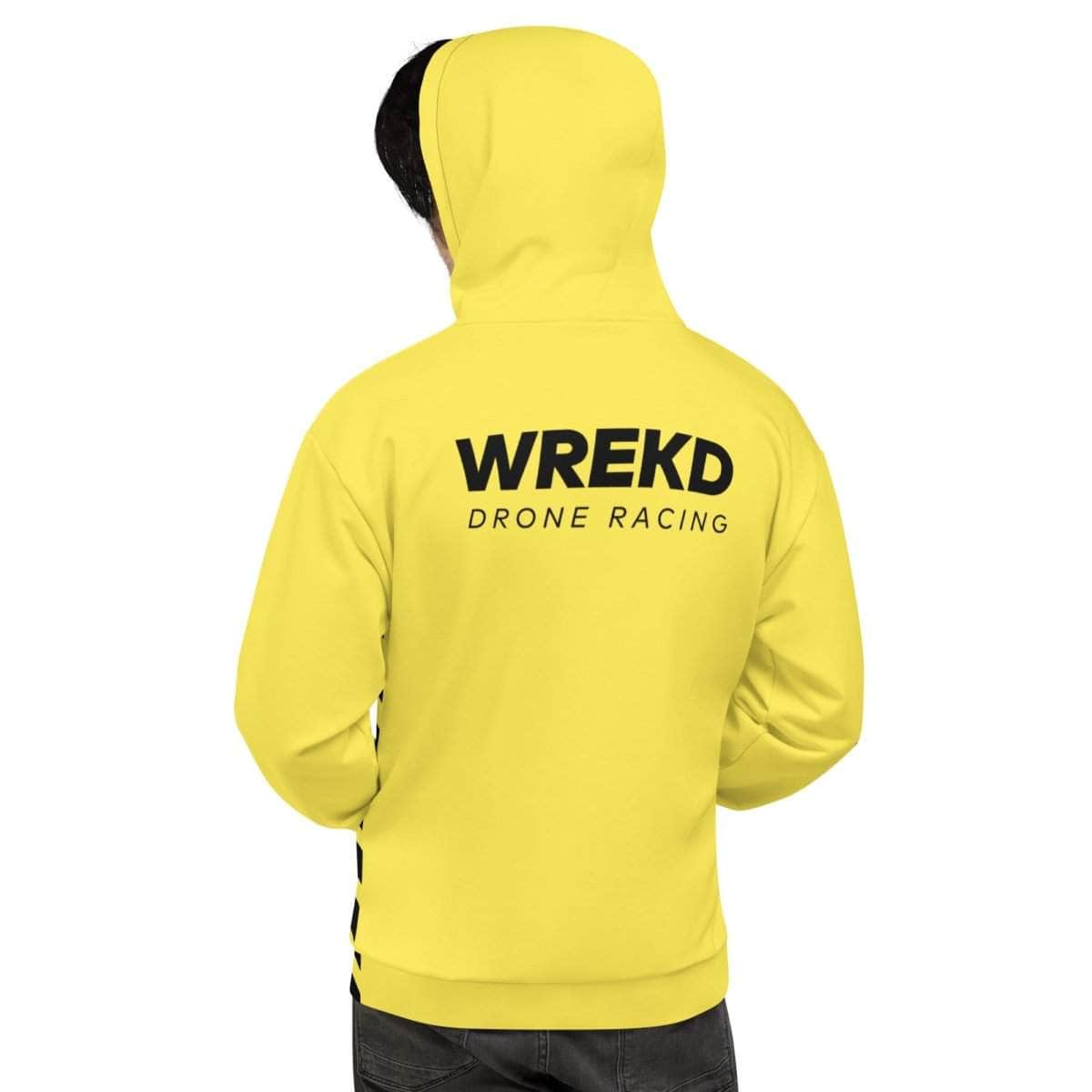  WREKD Drone Racing Unisex Hoodie - Yellow、mySite、merchandisen