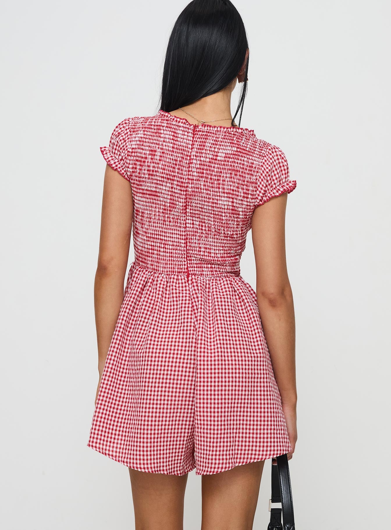 Wescott Gingham Playsuit Red / White、mySite、solidvoid