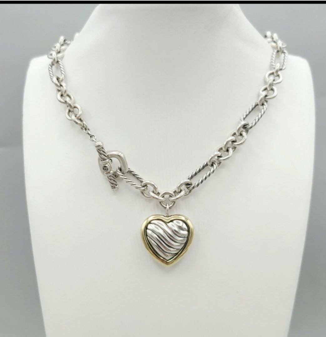 David Yurman Figaro Heart Charm Necklace、mySite、hinf8tx79