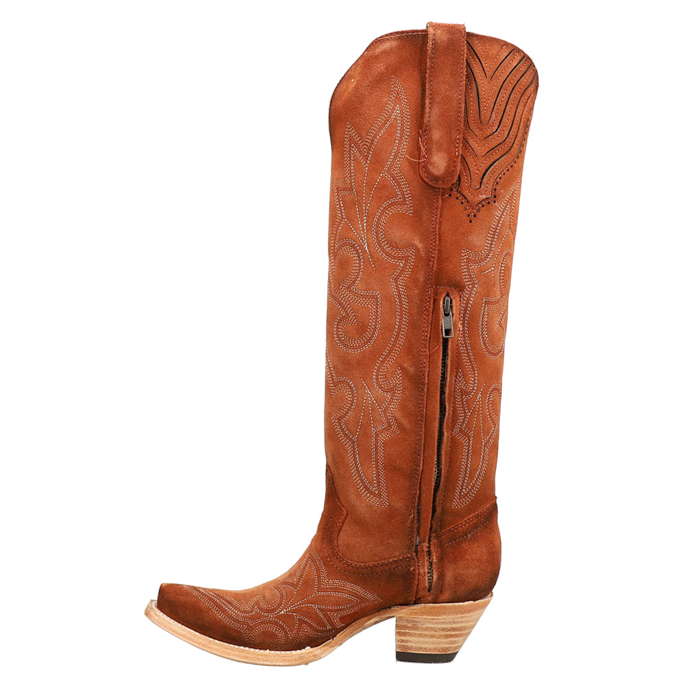 Suede Embroidered Tall Snip Toe Cowboy Boots、mySite、gtrtttuynbv