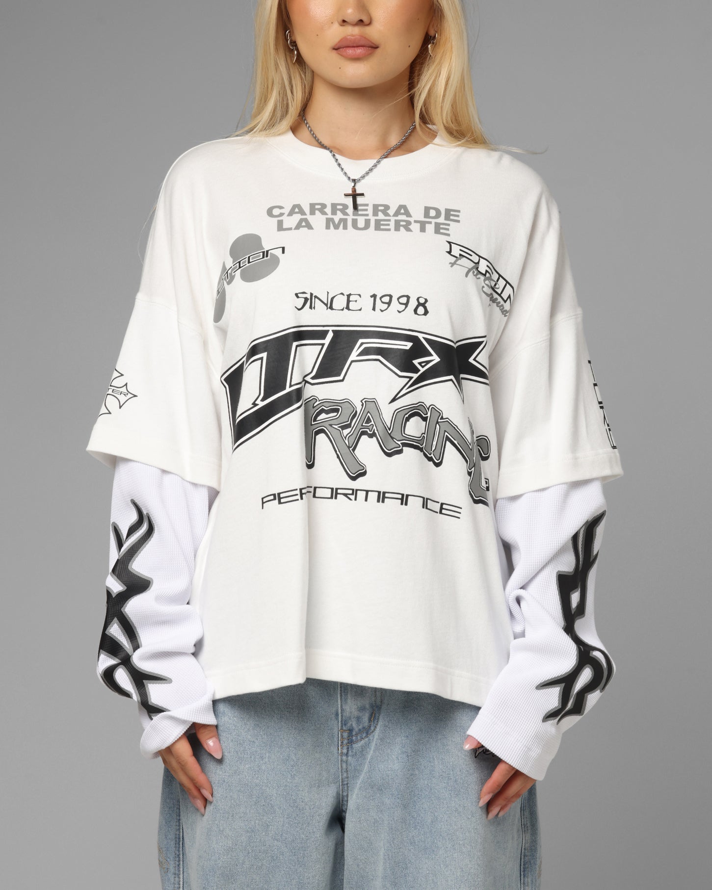 Loiter Performance Layered Long Sleeve T-Shirt Off White、mySite、zt4zffjzw