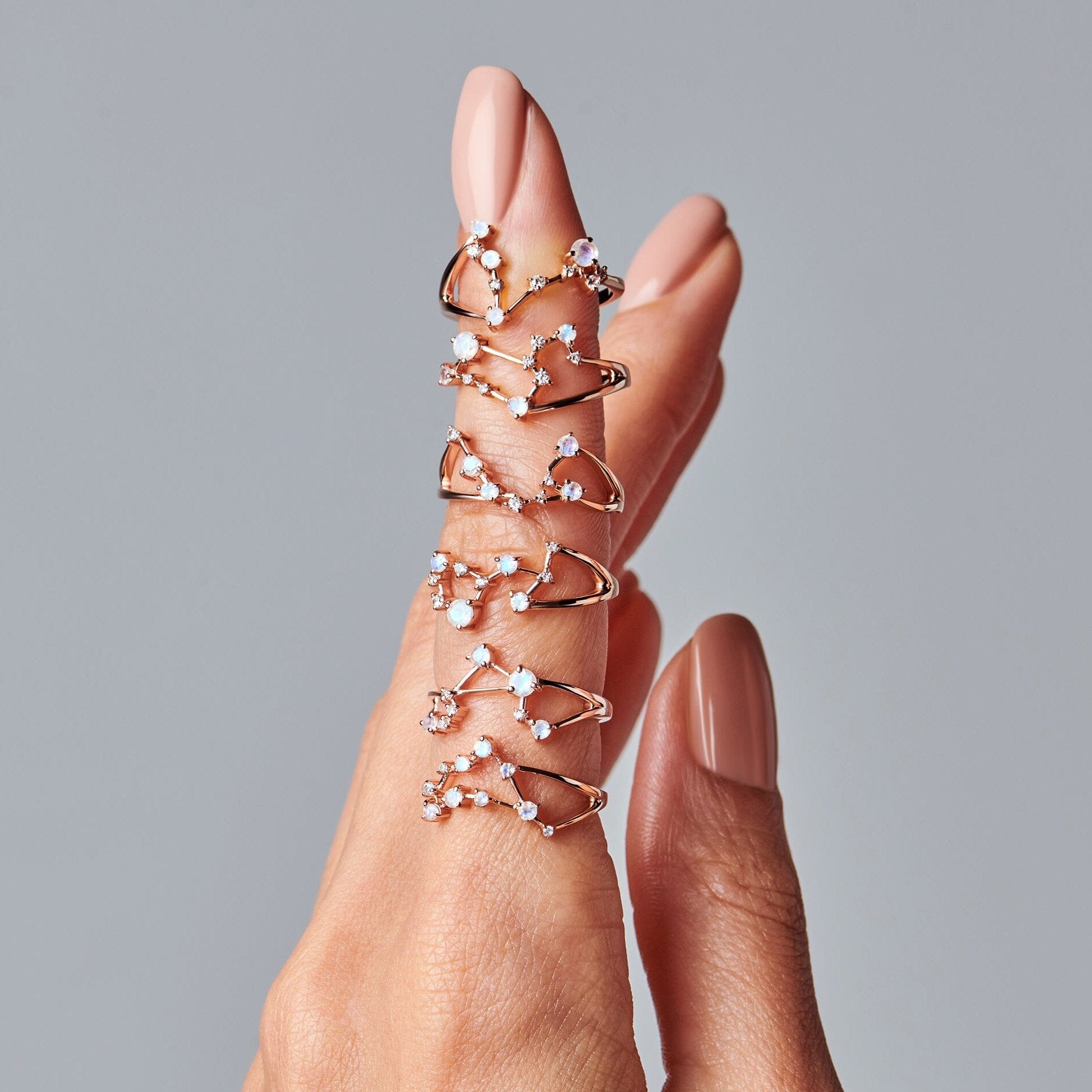 Moonstone Ring - Capricorn Zodiac Constellation、mySite、hinf8tx79