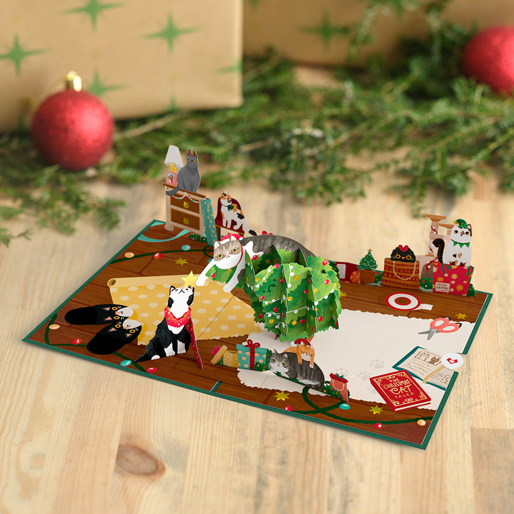 Meowy Little Christmas Cats Pop-Up Card、mySite、solidvoid