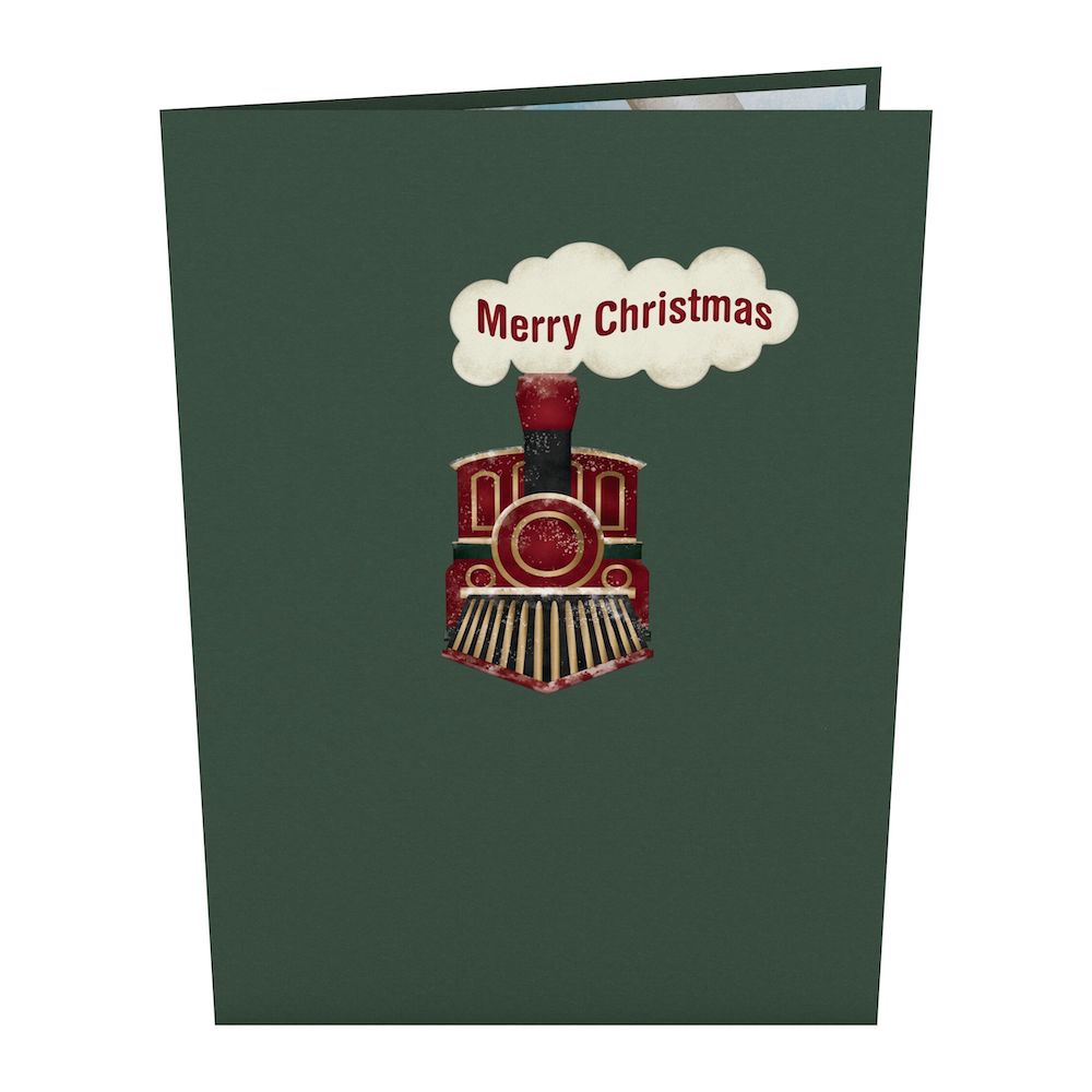 Santa Christmas Train Pop-Up Card、mySite、solidvoid