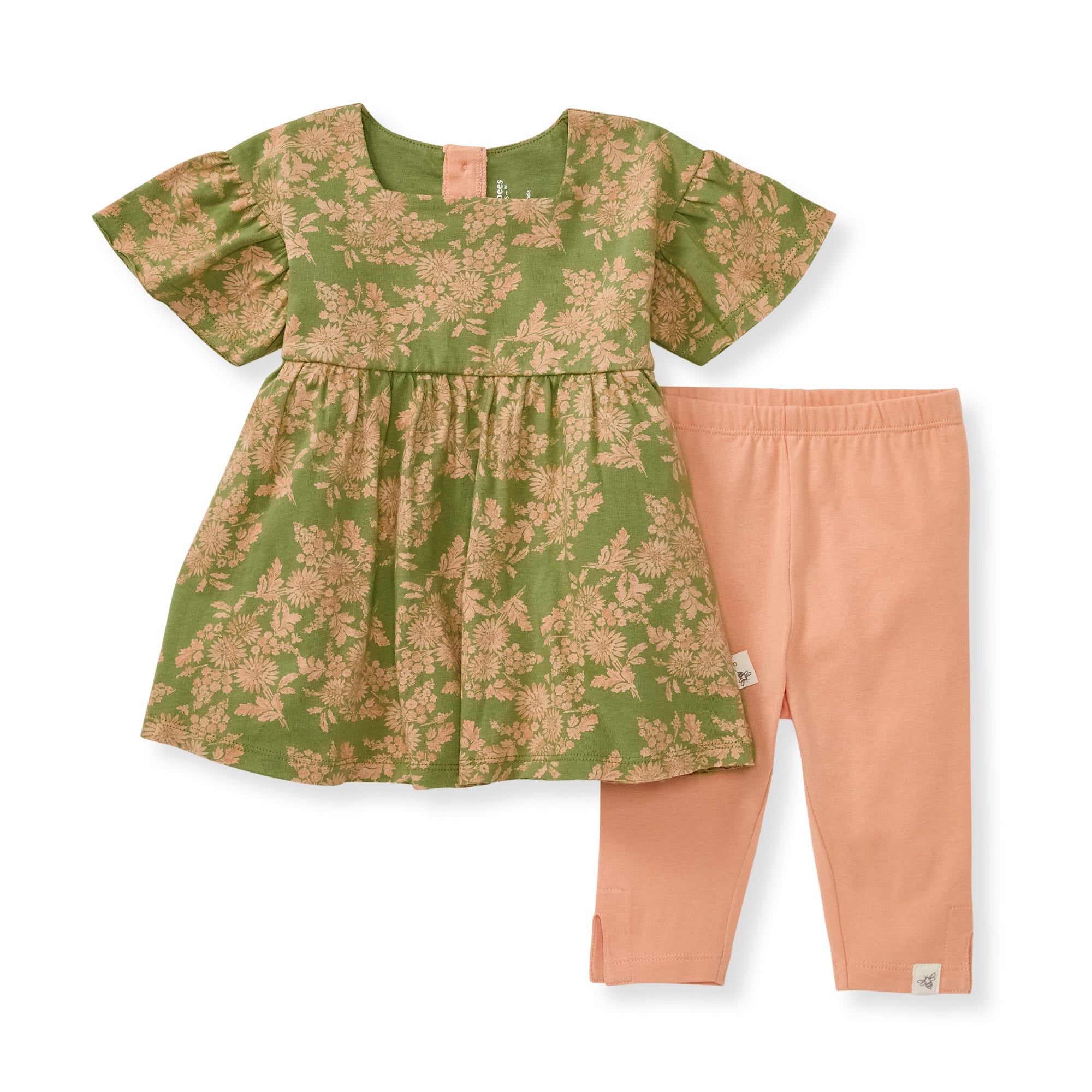  Vibrant Garden Organic Baby Girl Top & Pants Set、mySite、layawaytickets