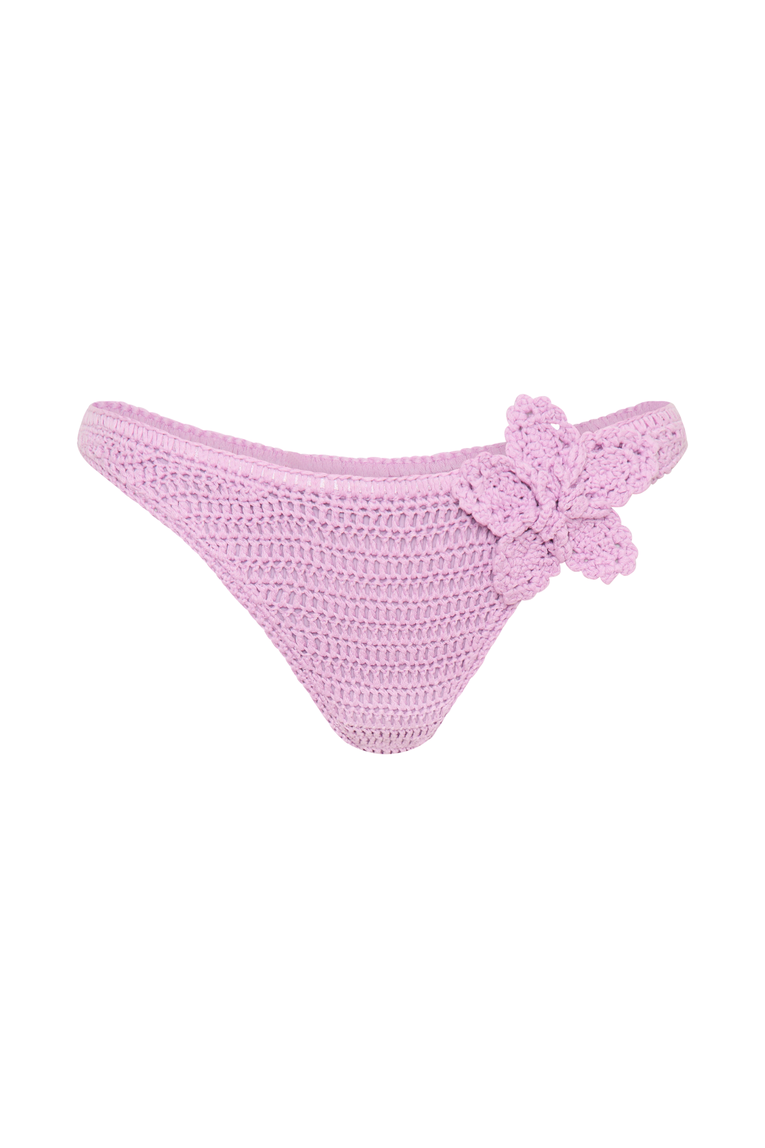 Skye Floral Crochet Tie Up Bikini Bottom - Lilac、mySite、solidvoid