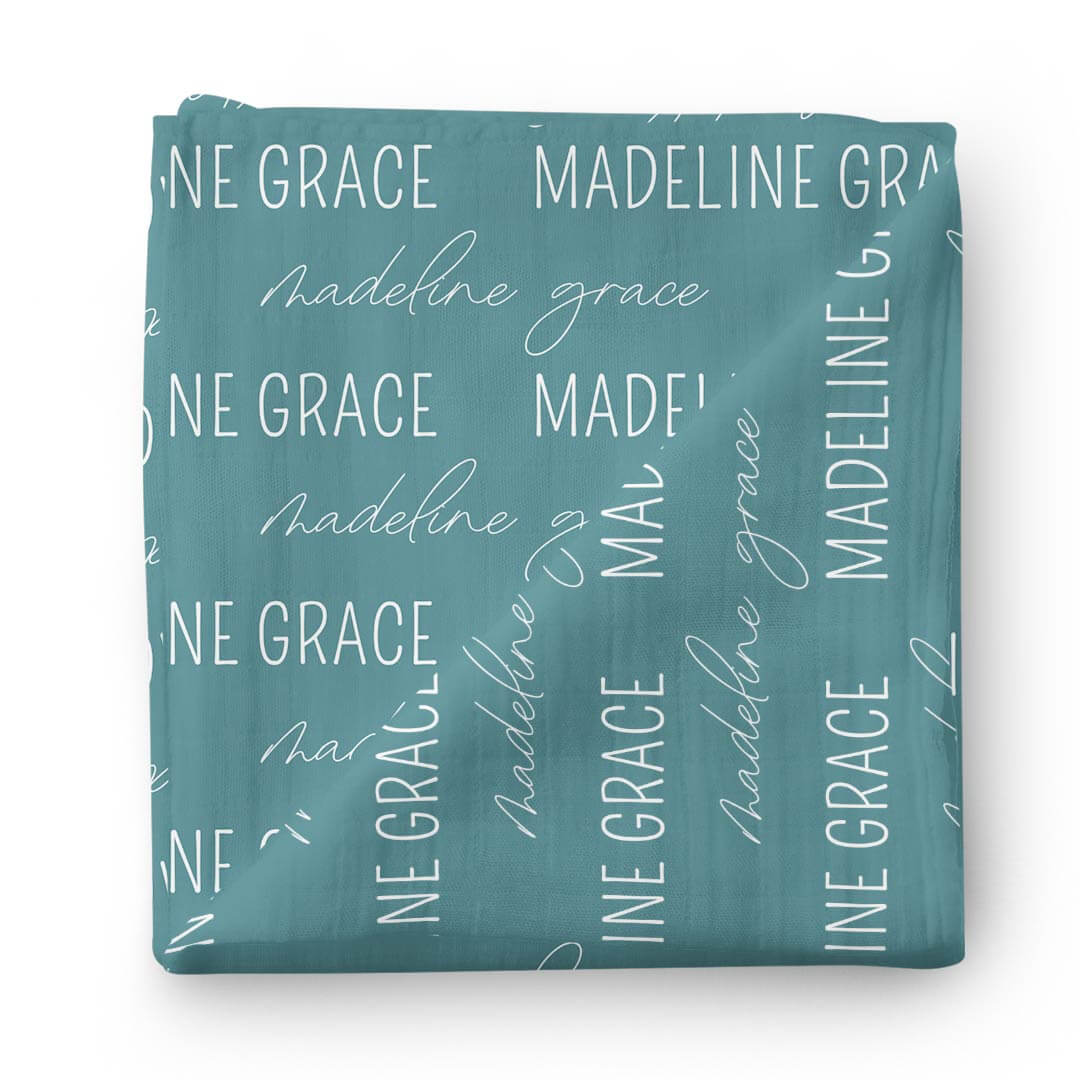  Personalized Jade Baby Name Swaddle Blanket - Block & Script、mySite、layawaytickets