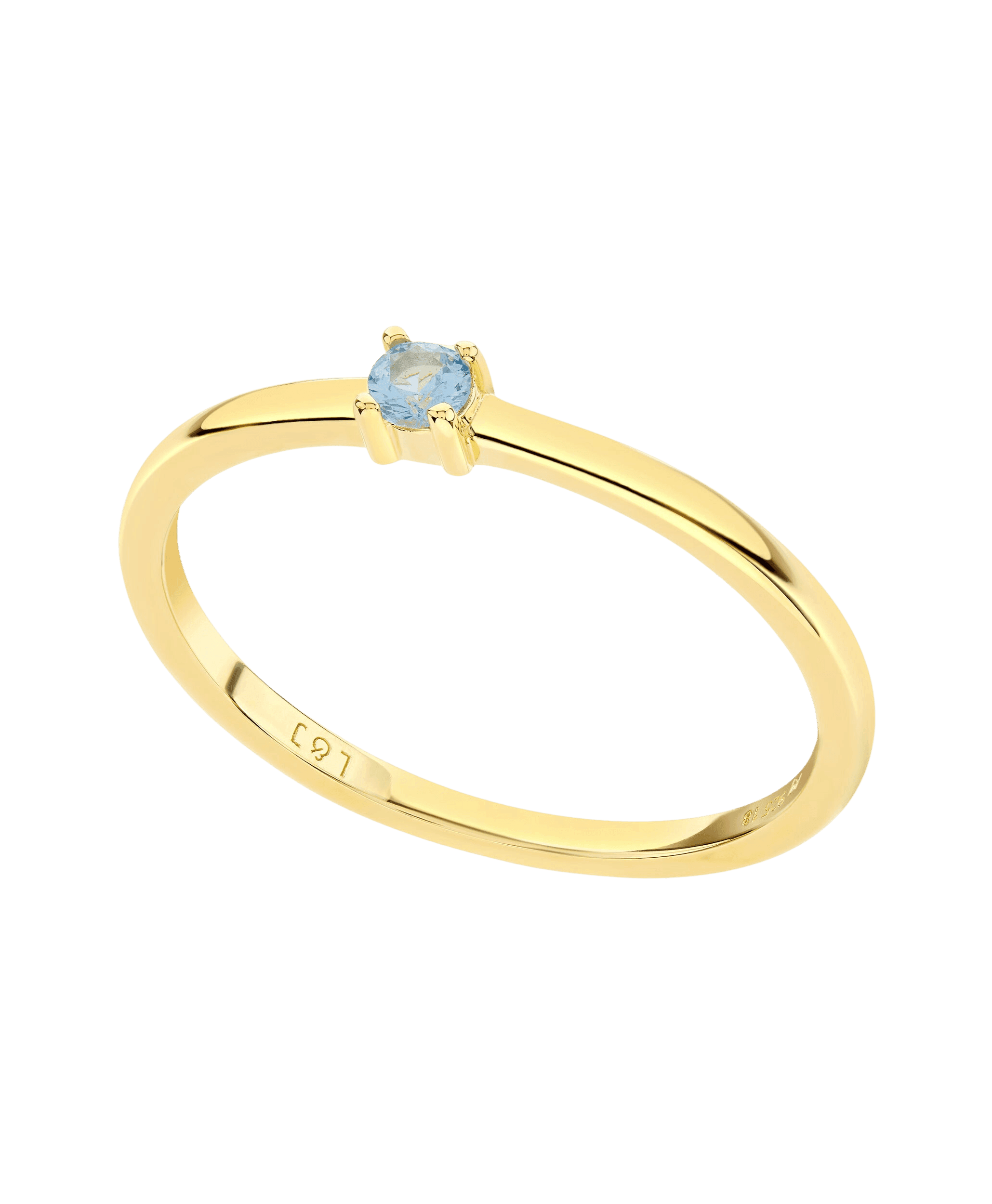  Rosa Ring Blue 18ct Gold Plated