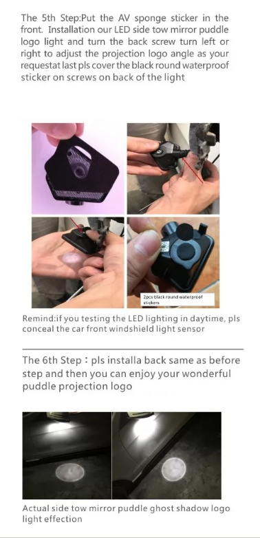 2x Mercedes-Benz Triangle MIRROR LIGHT (PLUG&PLAY) 4 logos、mySite、nflplayoffbracketp