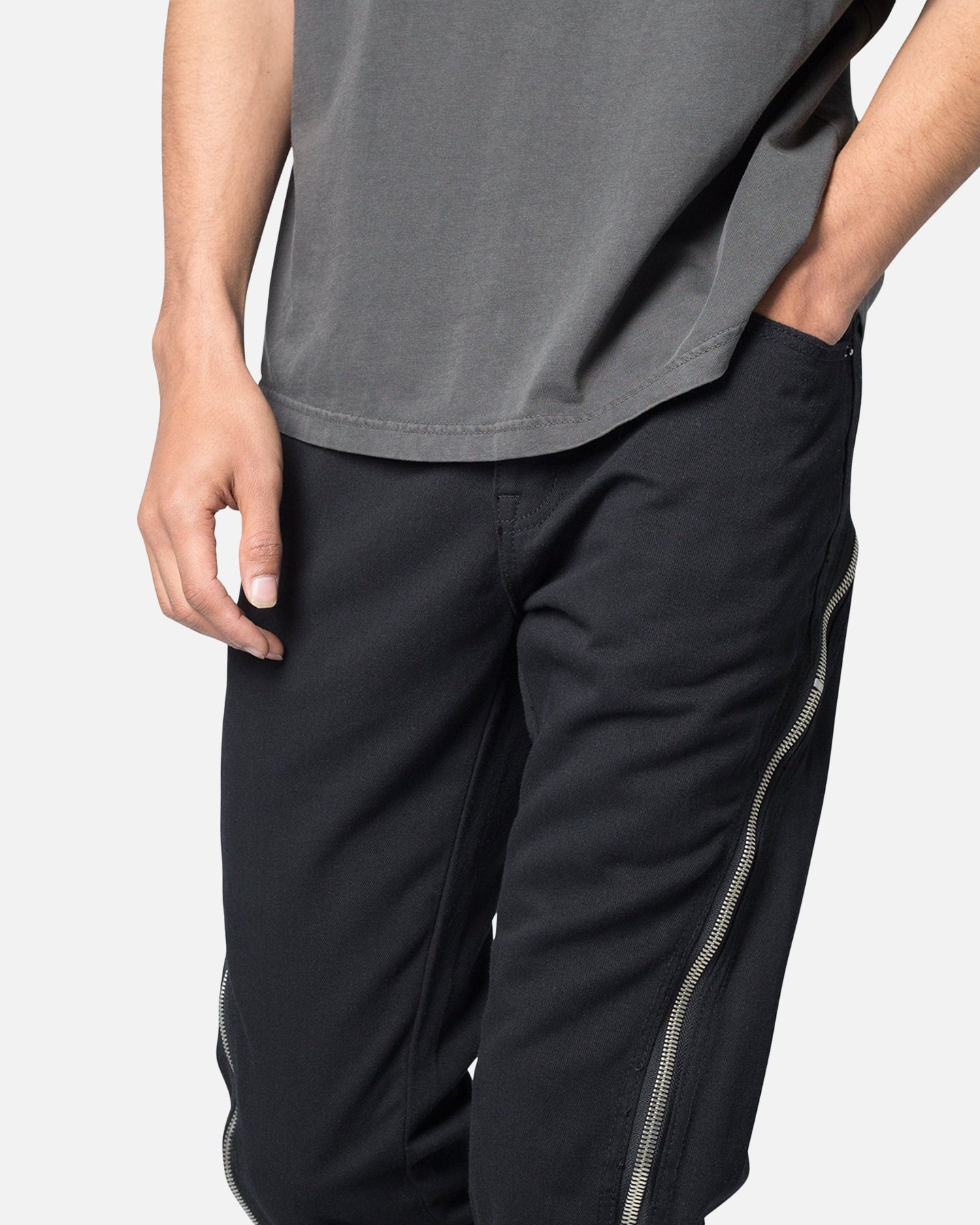 MNML D519 Zipper Flare Denim Jeans Black、mySite、zt4zffjzw