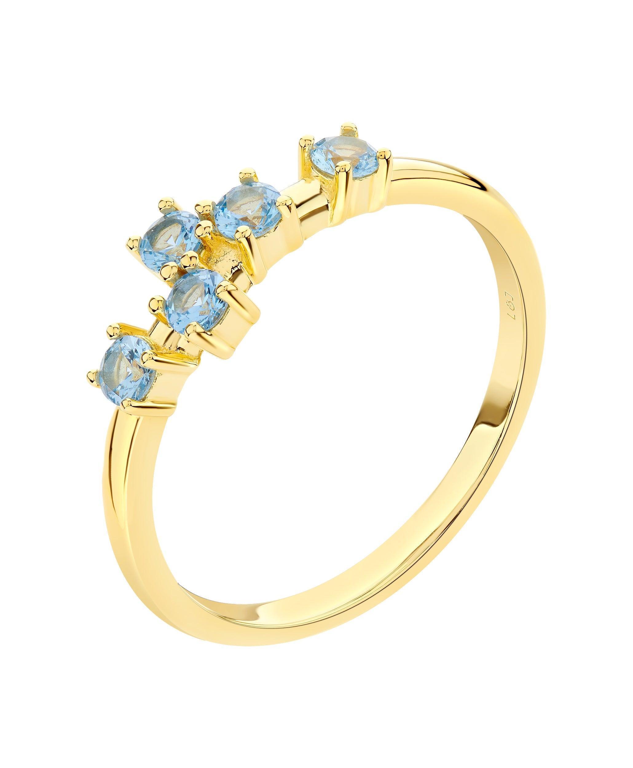 Lova Ring Blue 18ct Gold Plated、mySite、botmansion