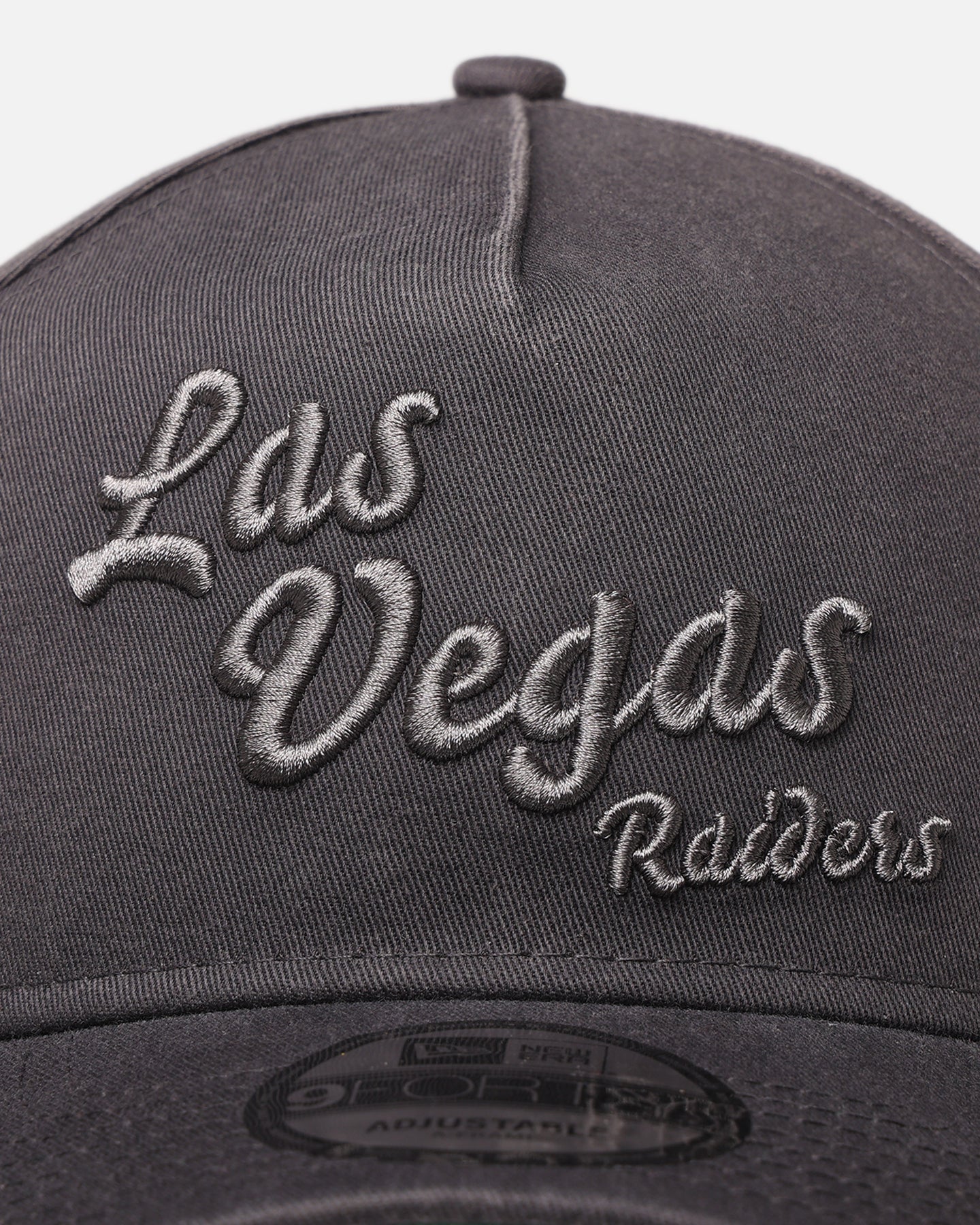 New Era Las Vegas Raiders 'Graphite Script' 9FORTY A-Frame Snapback Washed Graphite、mySite、zt4zffjzw