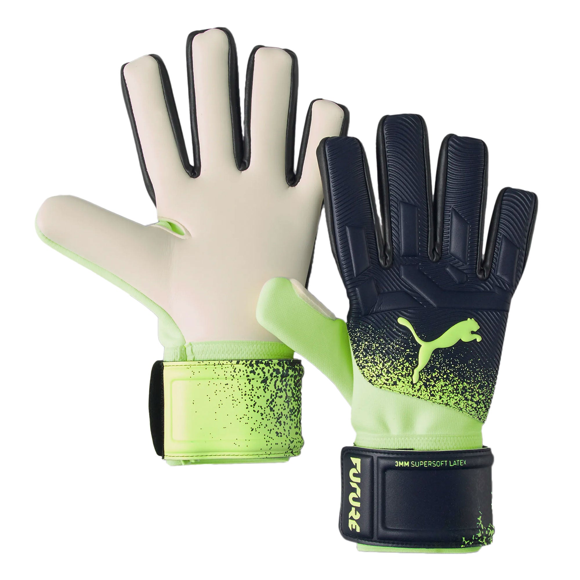PUMA Men's Future Zone Grip 3 Goalkeeper Gloves Black/Lime Green、mySite、noshort