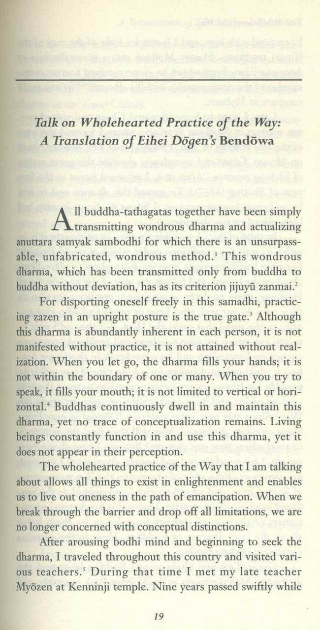 The Wholehearted Way: A Translation of Eihei Dogen's Bendowa、mySite、topwebapps