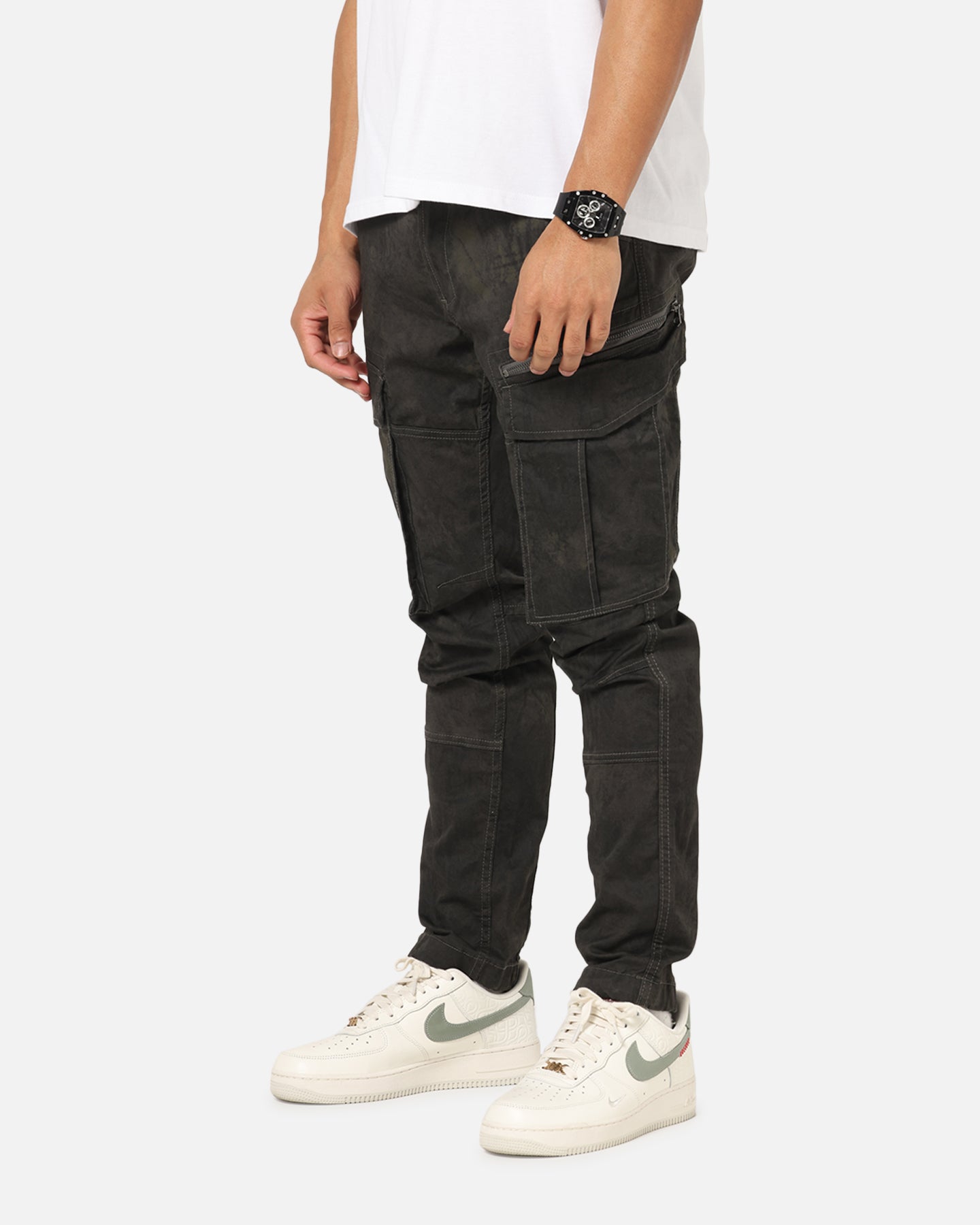 Saint Morta Distressed Cargo Pants Black、mySite、zt4zffjzw