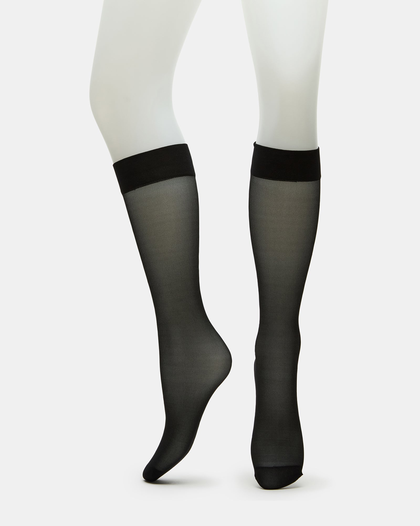 3 PACK SHEER KNEE HIGH SOCKS MESH BLACK、mySite、gtrtttuynbv