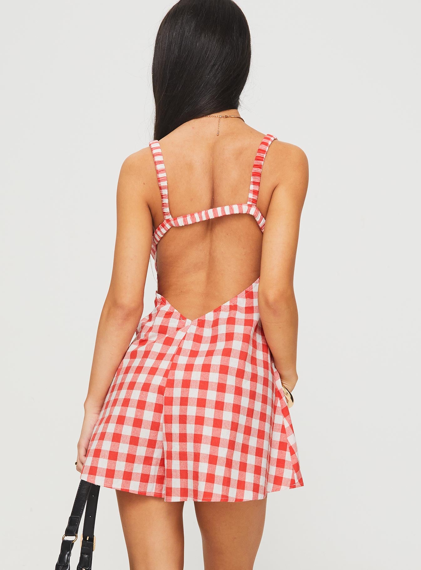Jorda Romper Red Gingham、mySite、solidvoid