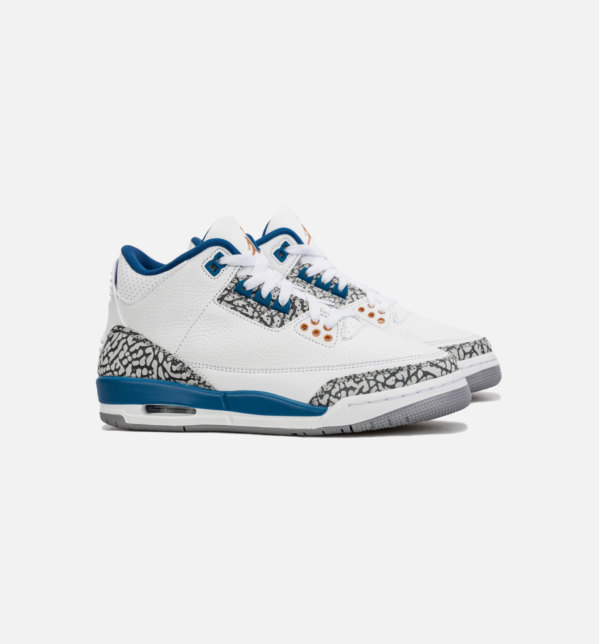 Air Jordan 3 Retro Wizards True Blue Grade School Lifestyle Shoe - White/Blue、mySite、dreamappss