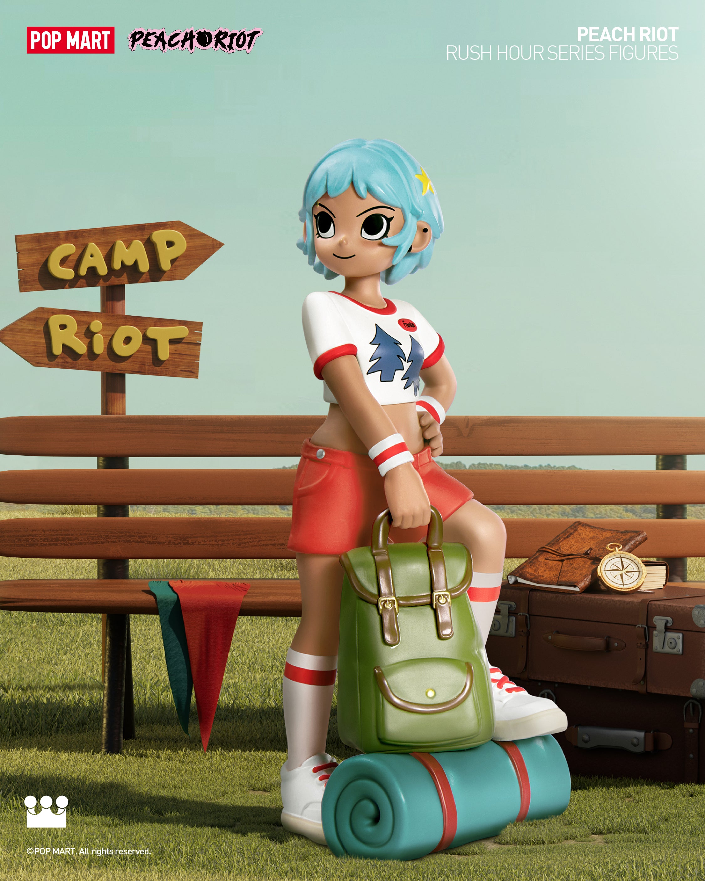  POP MART Peach Riot Rush Hour Series Figures、mySite、greenlandpopulation