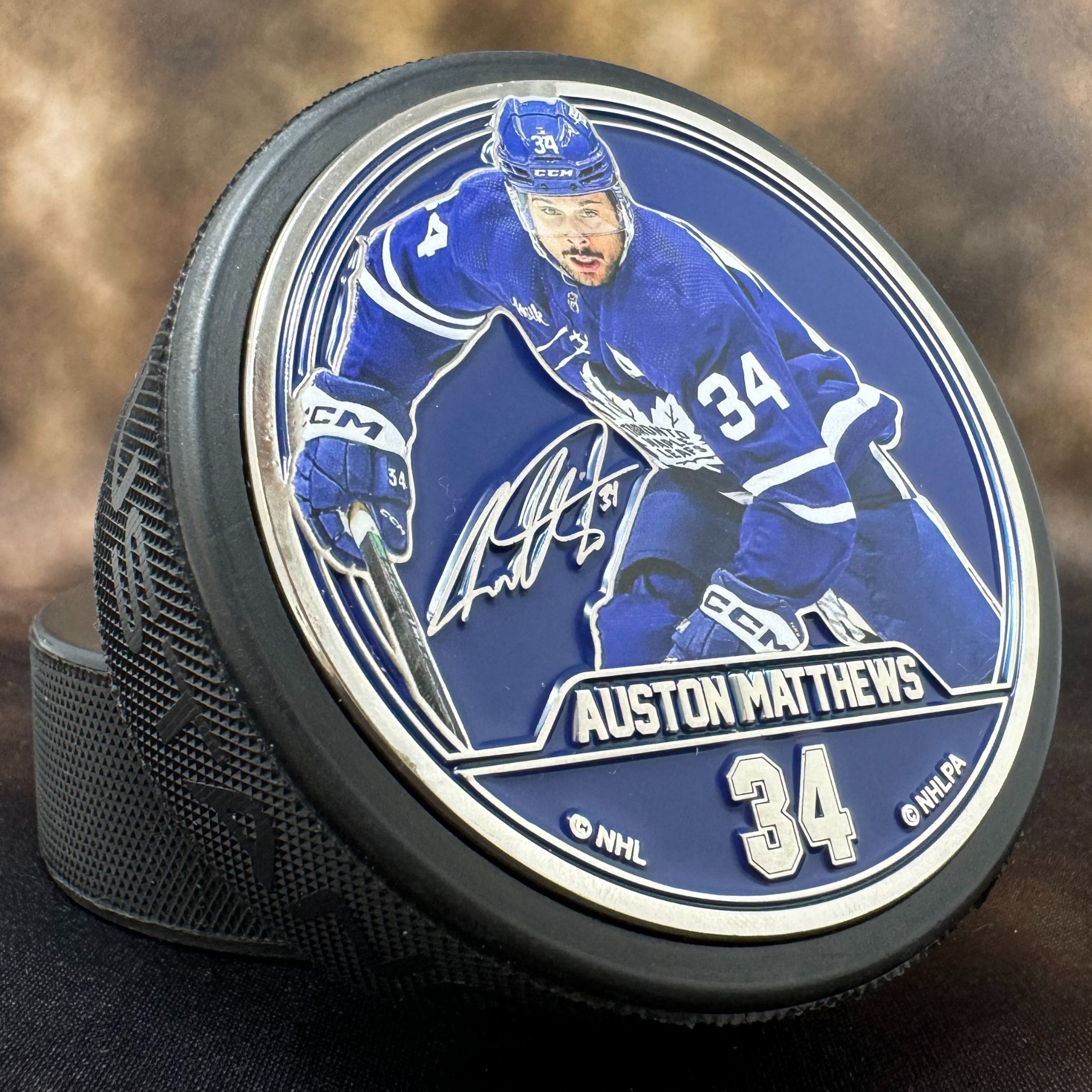 Auston Matthews Medallion Puck、mySite、neckold