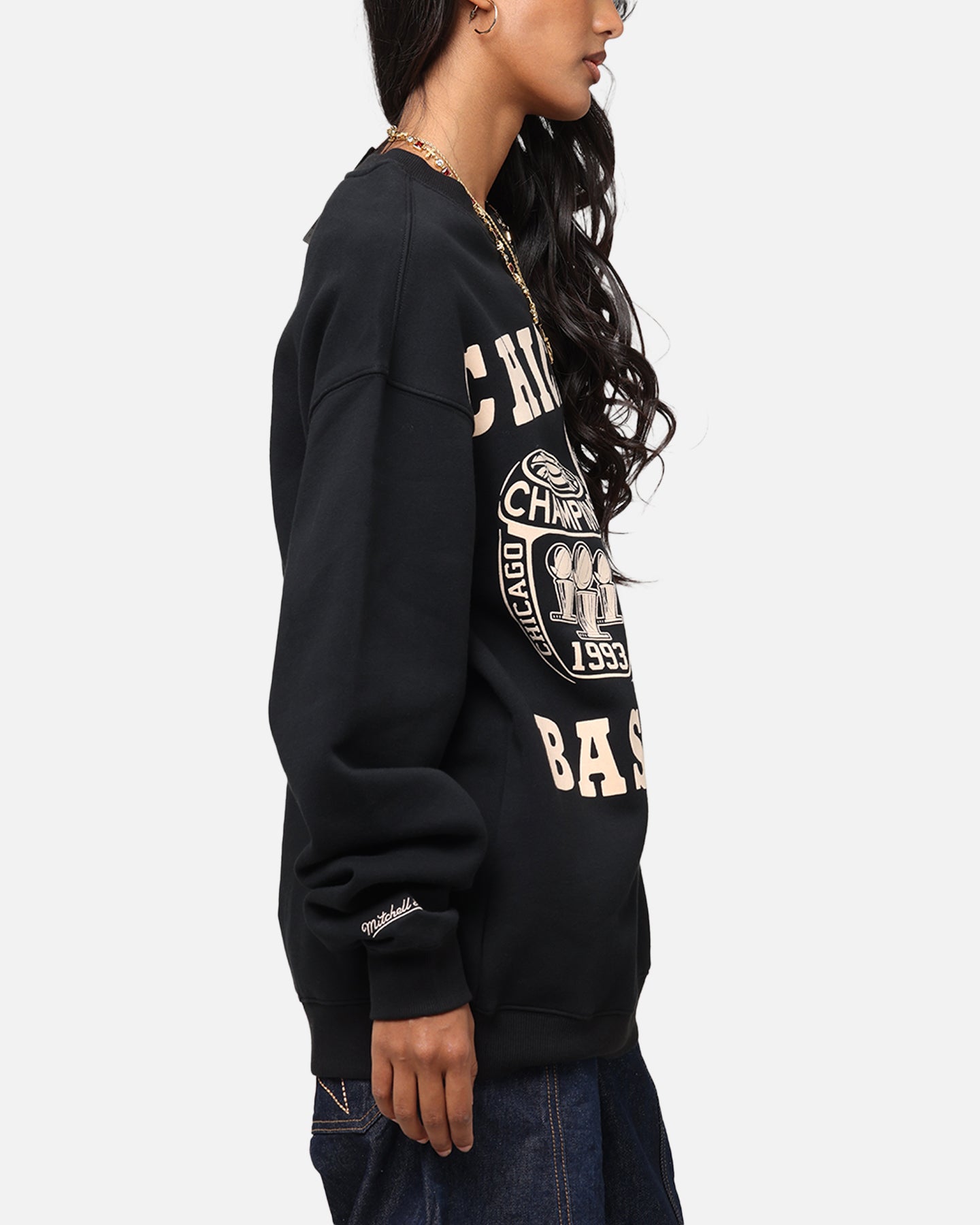 Mitchell & Ness Chicago Bulls Rings Crewneck Black、mySite、zt4zffjzw