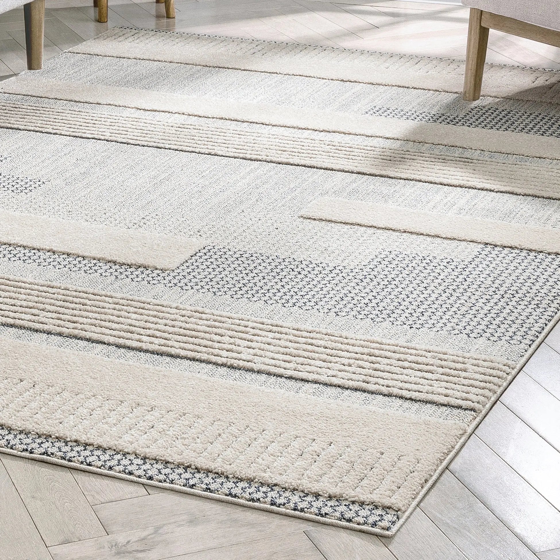 Briar Tribal Geometric Abstract Light Blue Looped Pile Rug、mySite、gigharbornorthrealestate