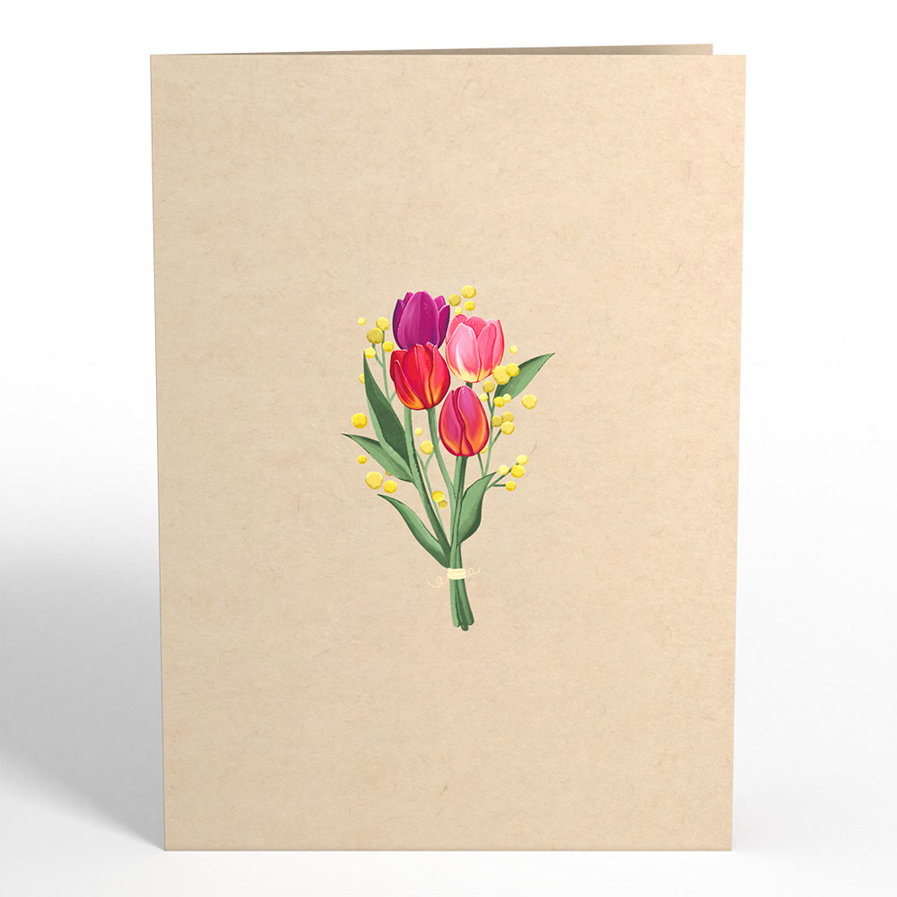 Cheerful Tulips Pop-Up Card、mySite、solidvoid