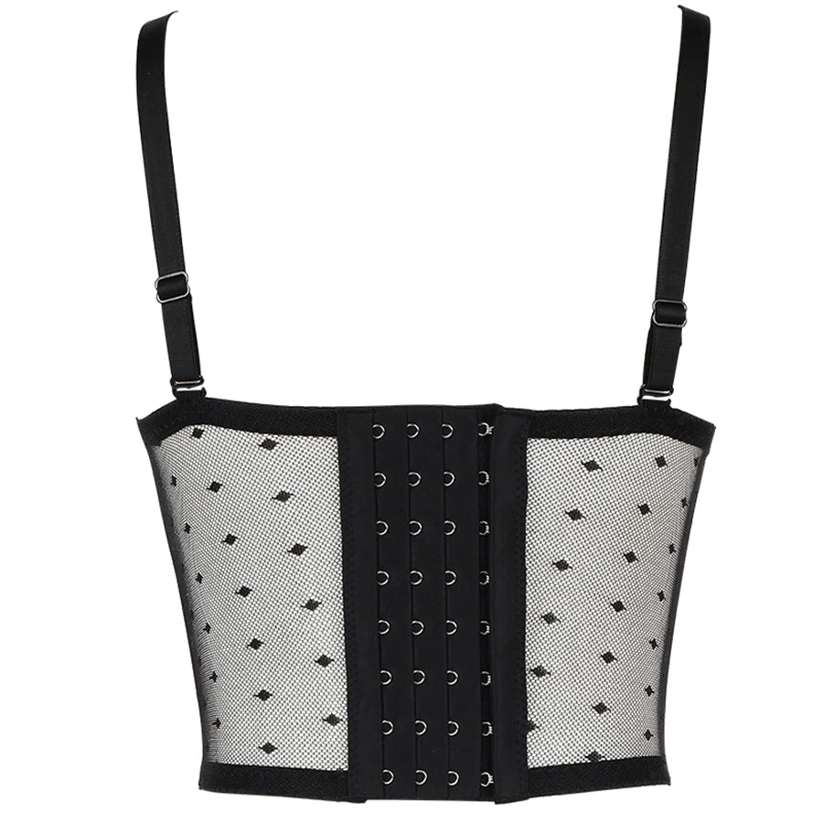  Feather & Lace Bustier Corset Top、mySite、merchandisen