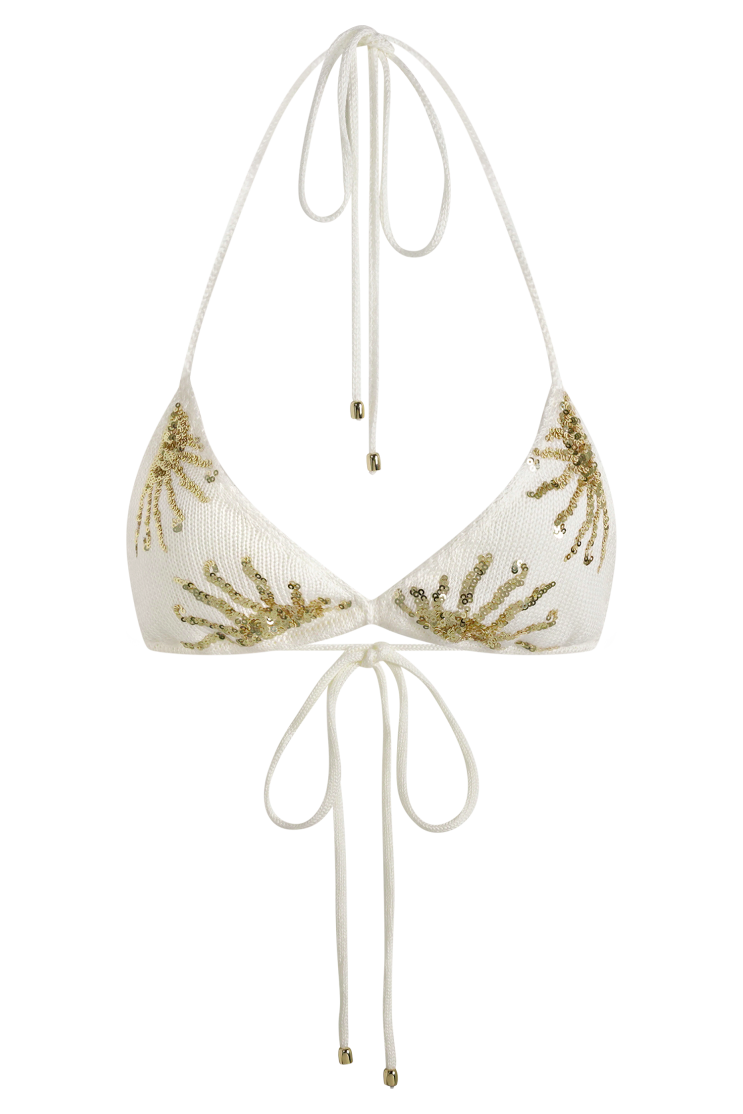 Huntleigh Crochet Bikini Top - White & Gold Sunshine Print、mySite、solidvoid