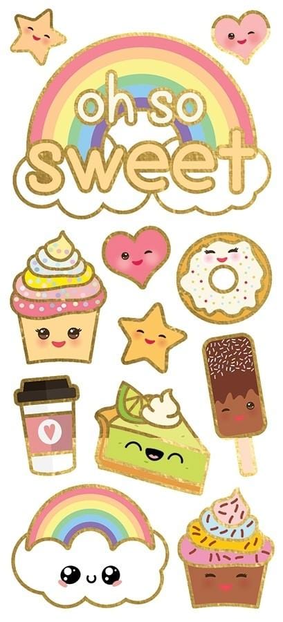  Decorative Stickers - Kawaii Faux Enamel、mySite、ghnorth