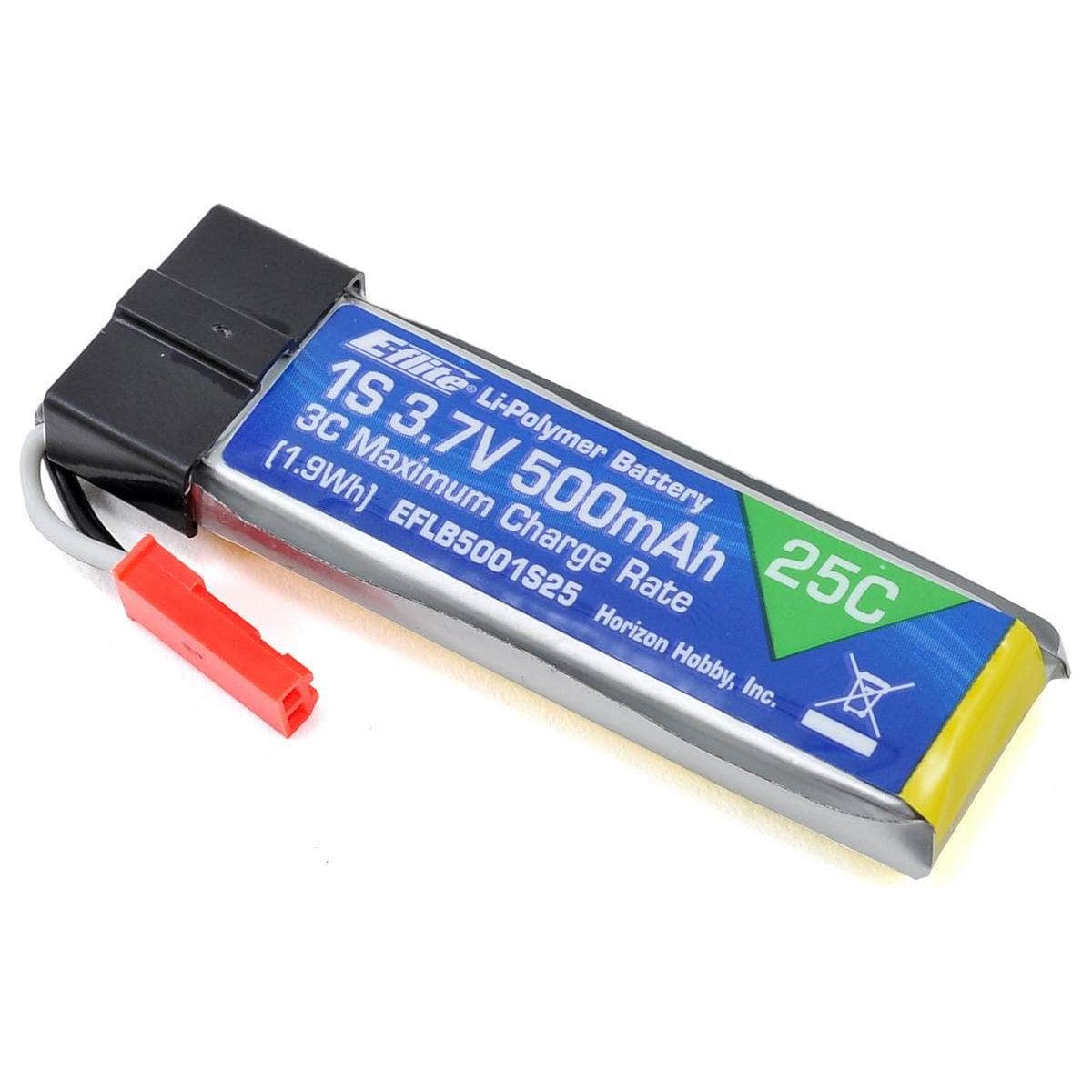  EFLB5001S25, E-flite 1S 25C LiPo Battery Pack (3.7V/500mAh) w/JST Connector、mySite、merchandisen