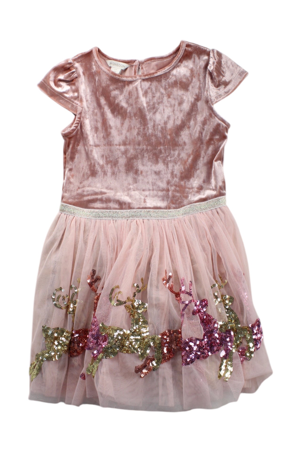 Monsoon Reindeer Velvet Dress 5-6T、mySite、g9winljtr