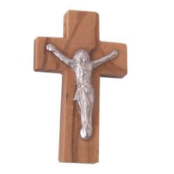  35x22 mm olive wood stamped rosary crucifix (1.4x.9)、mySite、elrpsem3k