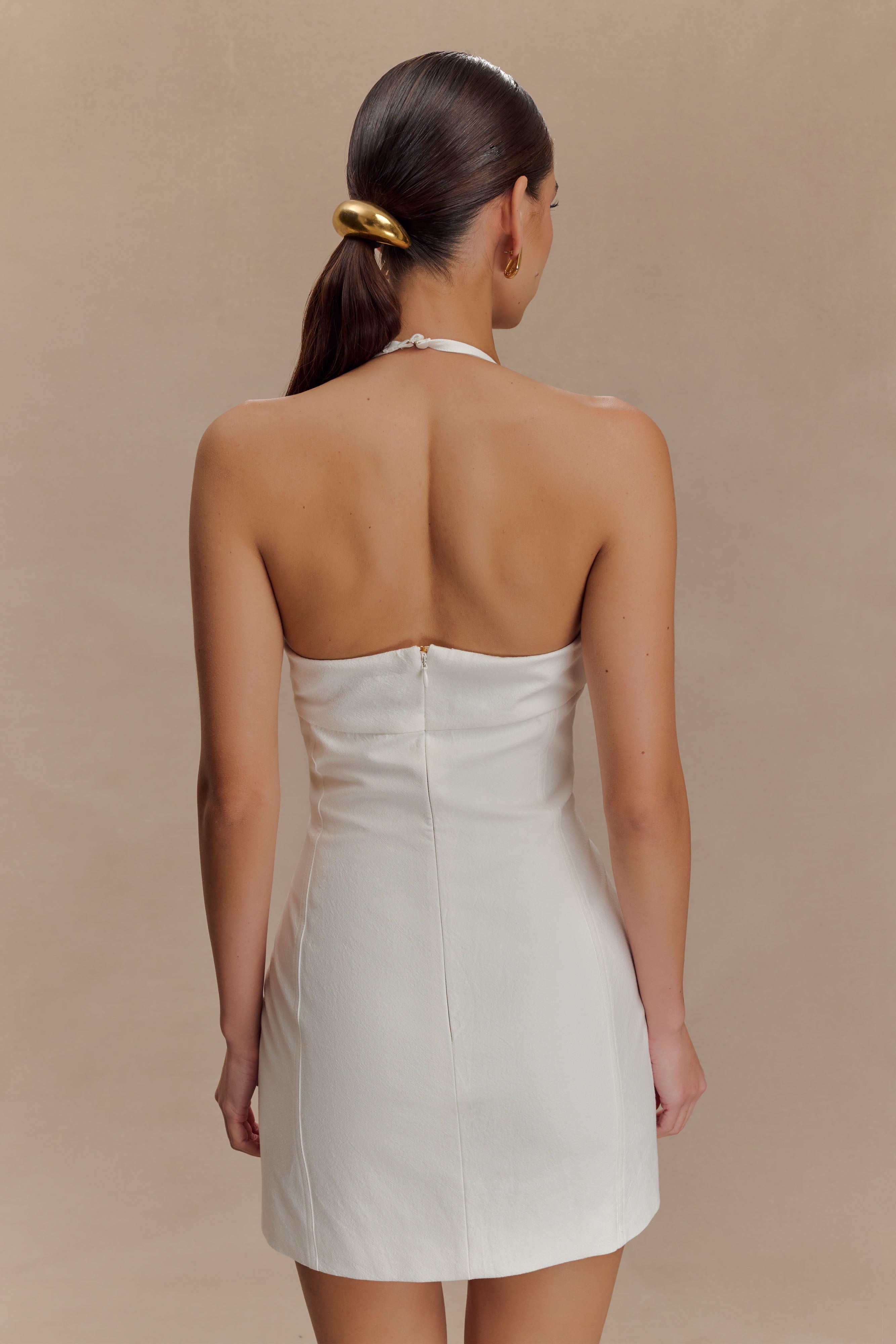 Reyes Cotton Floral Mini Dress - White、mySite、solidvoid