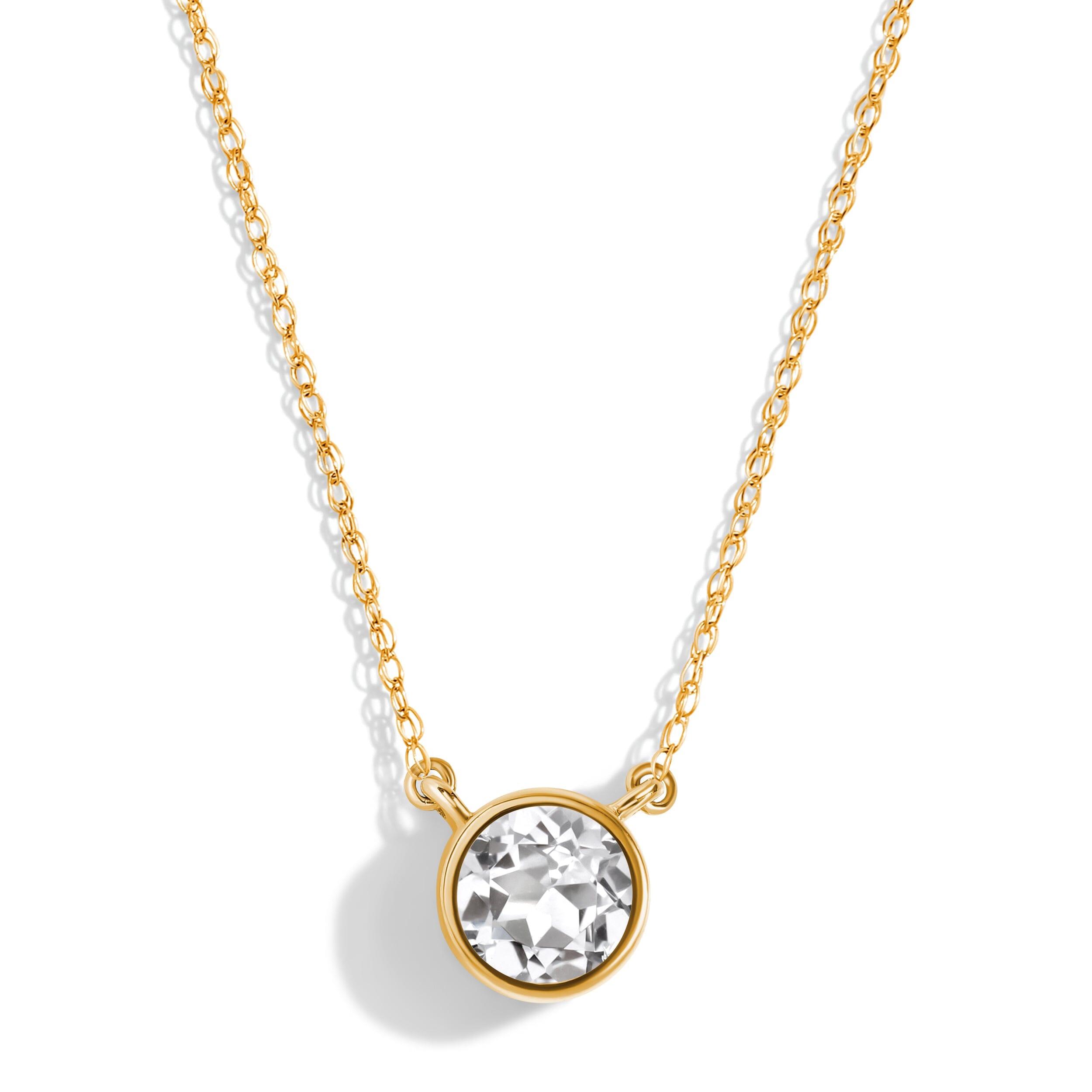 White Topaz Necklace - Solitaire、mySite、hinf8tx79
