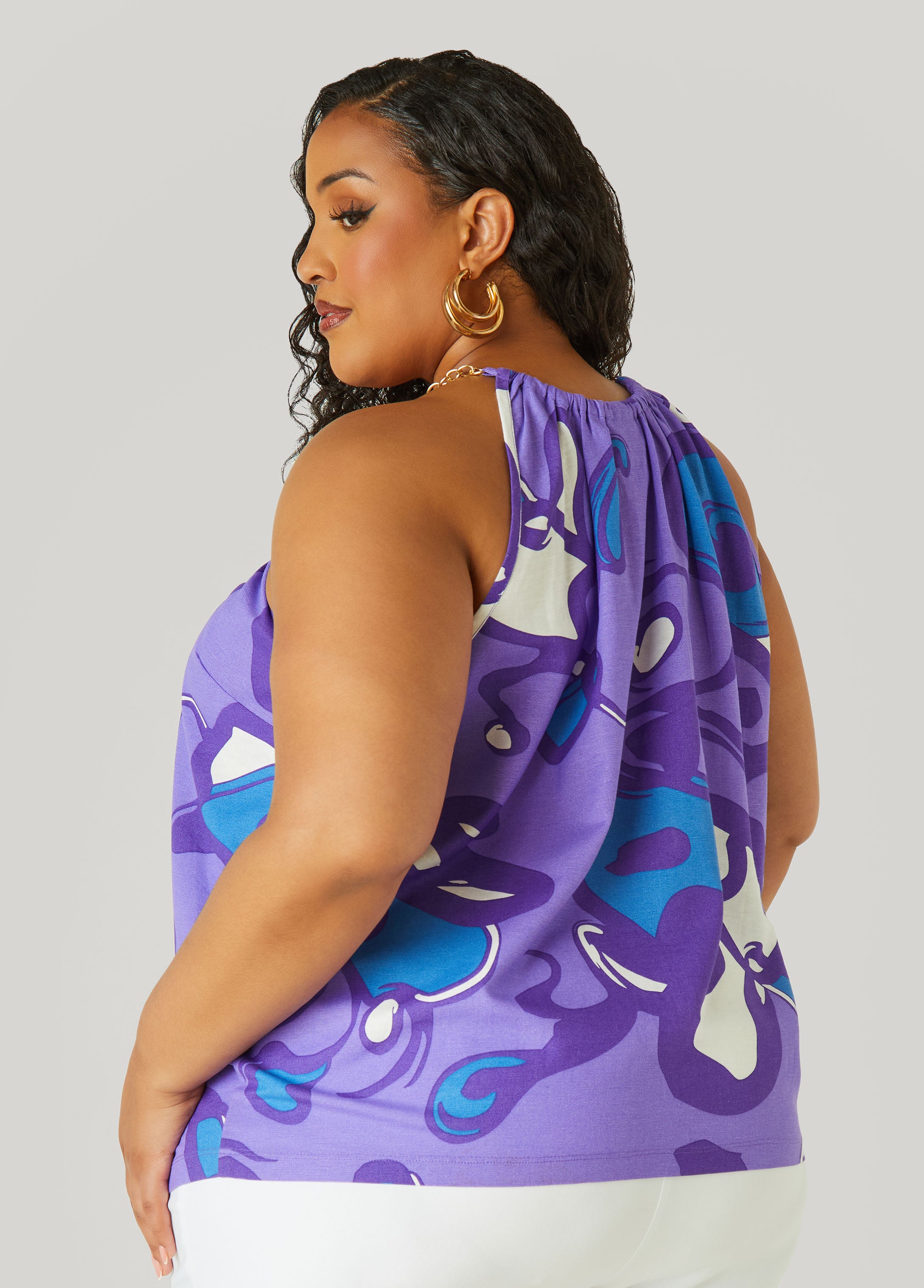 Printed Chain Trimmed Top、mySite、bengalsvssteelers