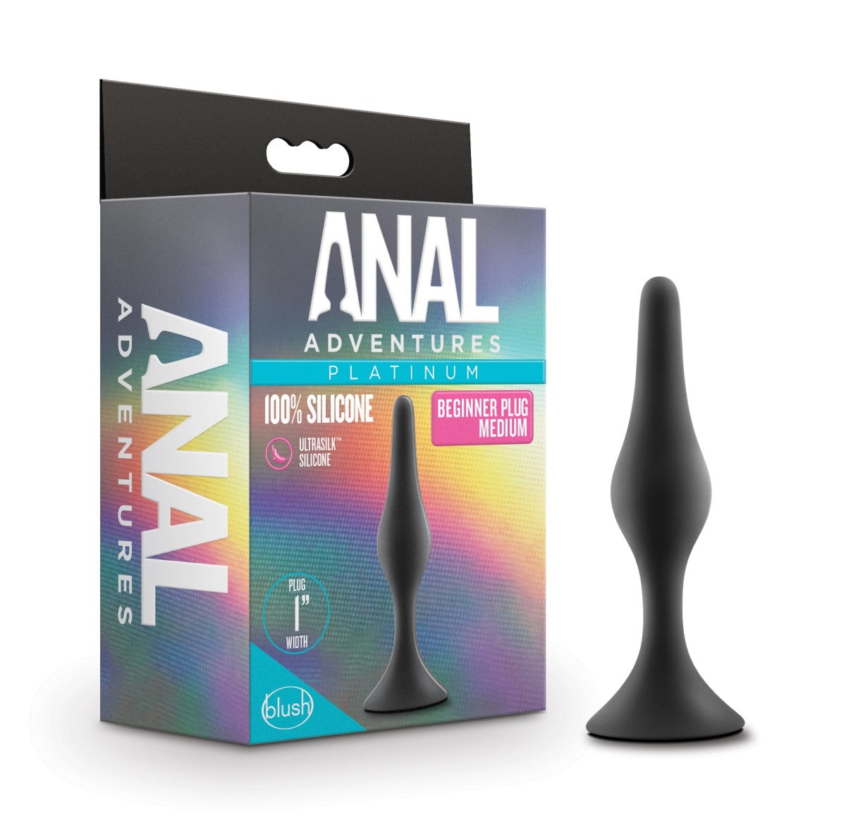 Anal Adventures Platinum By Blush® | Beginner Black 4.25-Inch Anal Plug、mySite、bottomscart