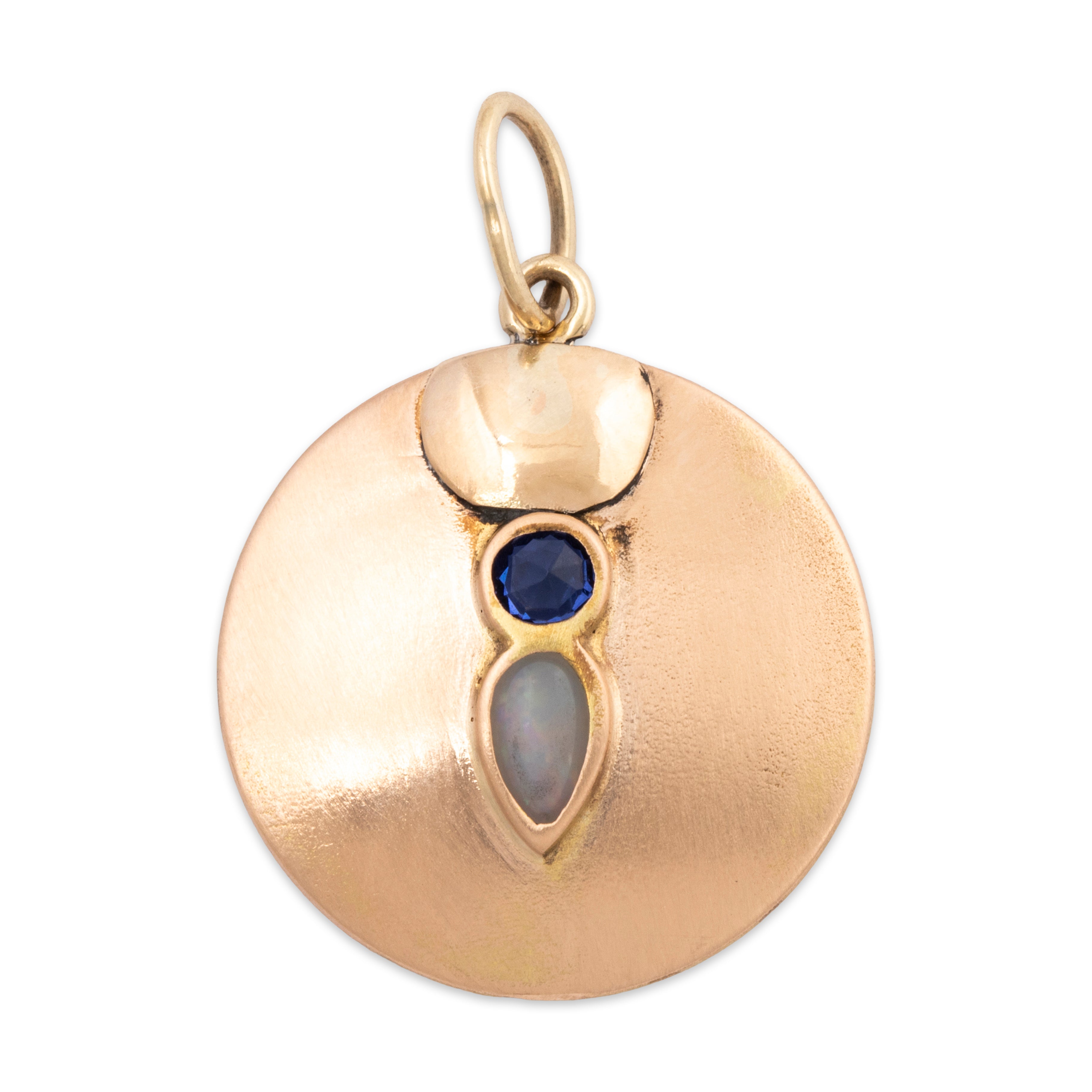 Antique 14k Yellow Gold Opal Sapphire Diamond Enamel Webbed Bug Charm Pendant、mySite、hinf8tx79