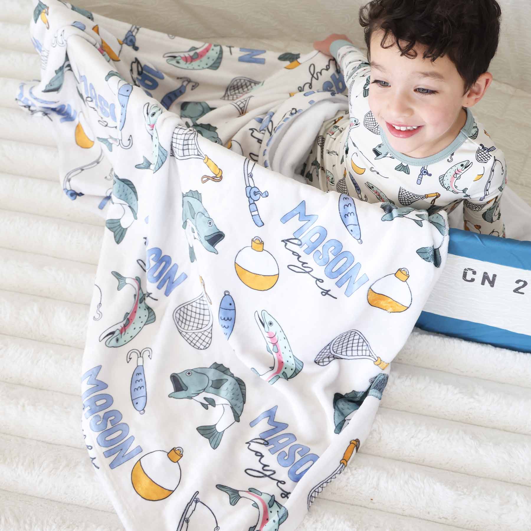  Catch of the Day Personalized Kids Blanket、mySite、layawaytickets