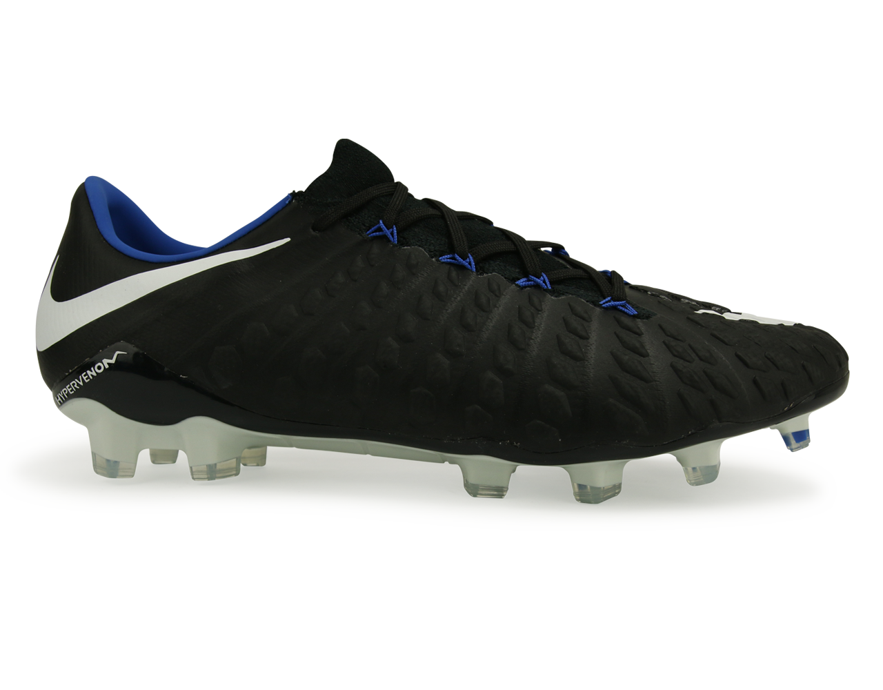 Nike Men's Hypervenom Phantom III FG Black/White/Game Royal、mySite、noshort