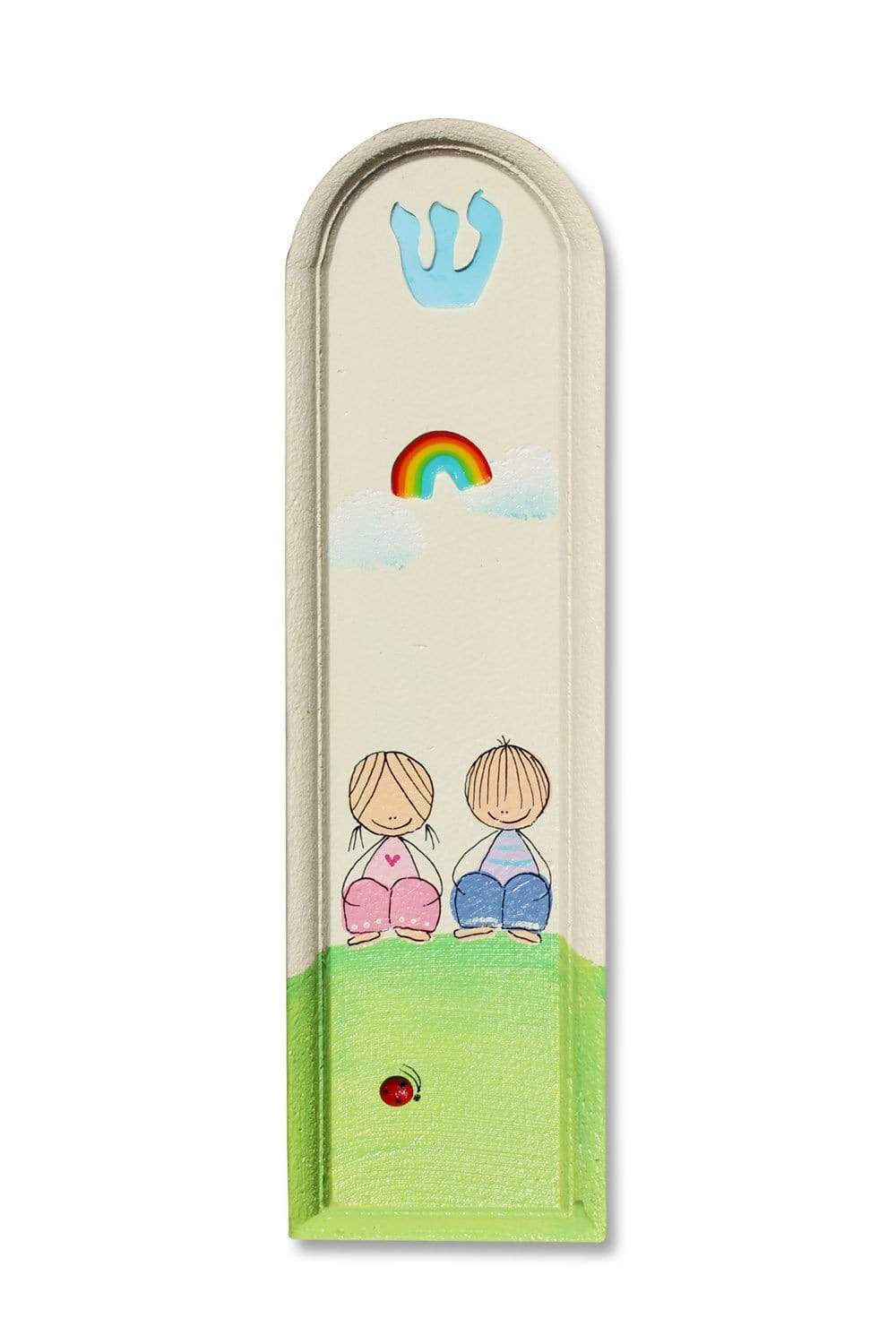 A Boy and a Girl Under the Rainbow Mezuzah by Sharon Goldstein、mySite、topwebapps
