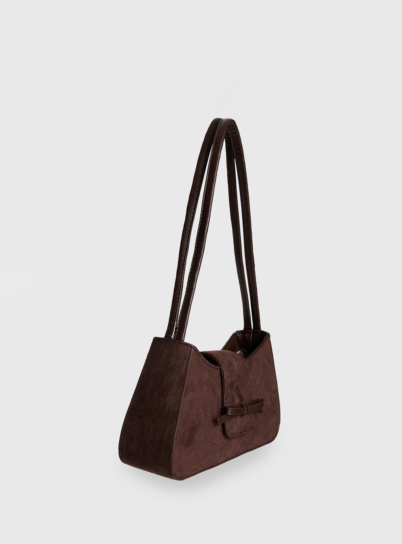 Scotlyn Shoulder Bag Faux Suede Brown、mySite、solidvoid