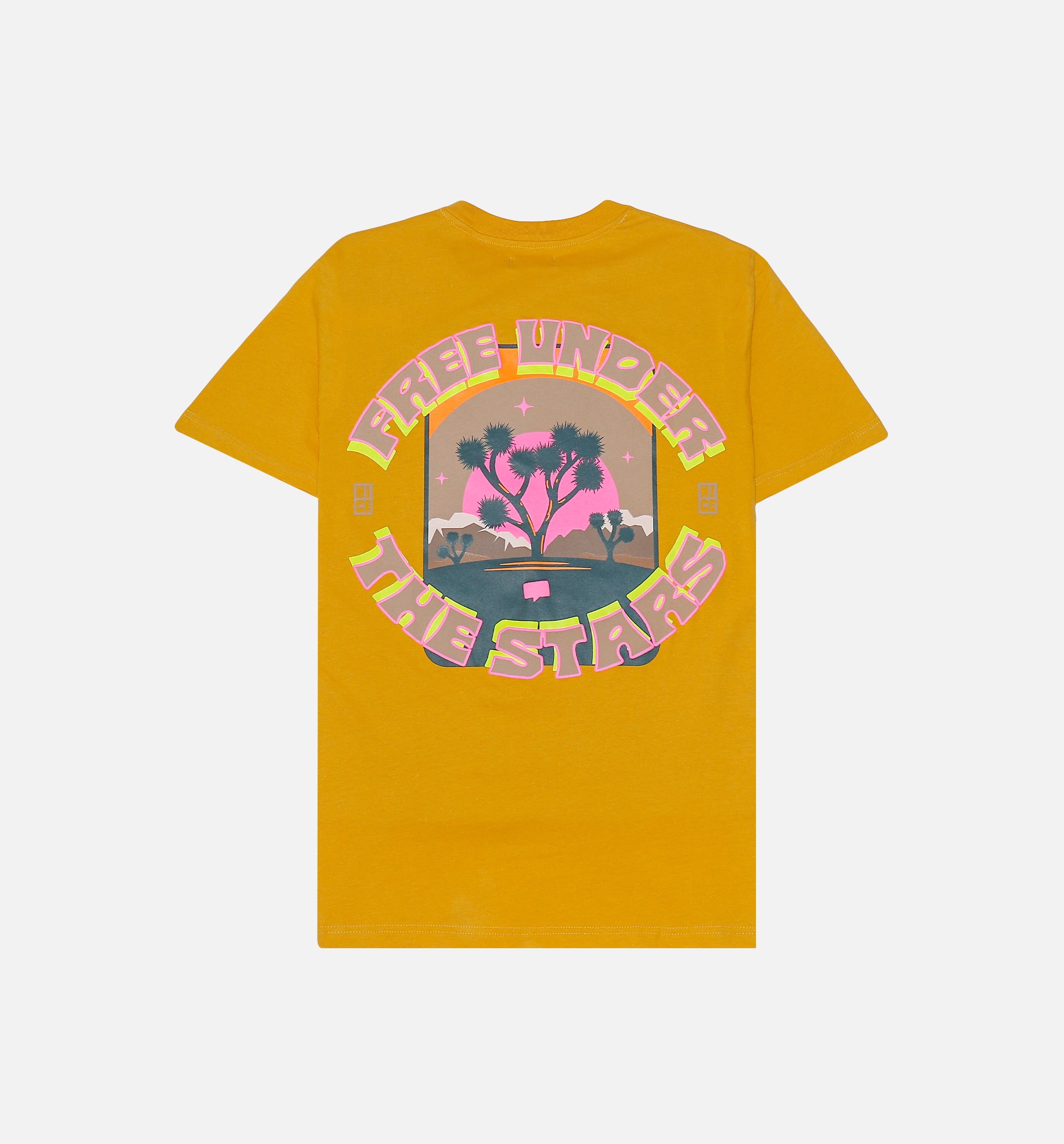 Free Under The Stars Short Sleeve Shirt Mens T-Shirt - Yellow、mySite、dreamappss