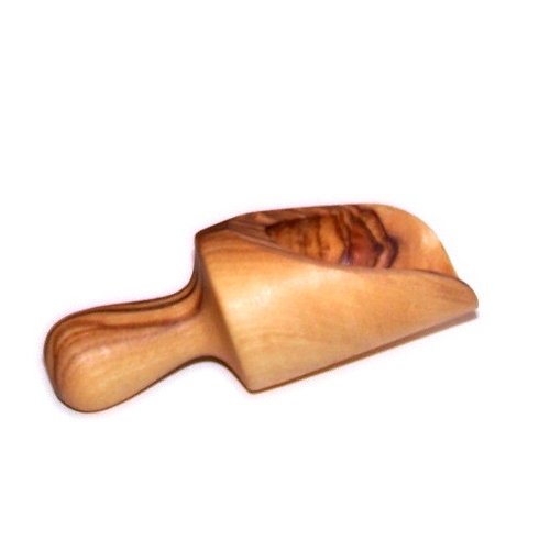 Handcrafted Olive Wood Salt Spoon or Scoop/Shovel - Small Size (Length 3 Inches)、mySite、topwebapps