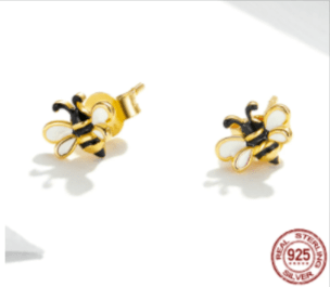 Dainty Honey Bee Necklace and Earrings Each or SET 925 Sterling Silver*、mySite、g9winljtr