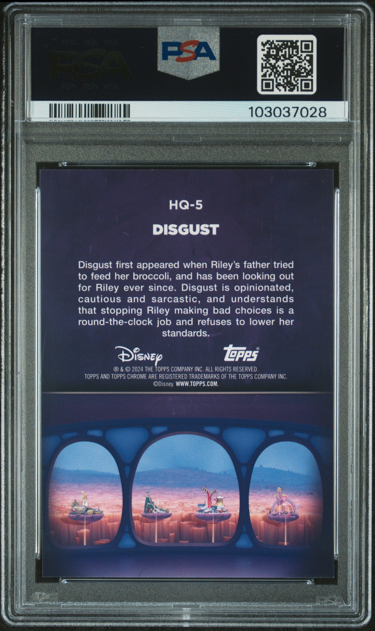 Disgust #HQ5 PSA 10 Topps Chrome Disney Headquarters 2024、mySite、waistdrama