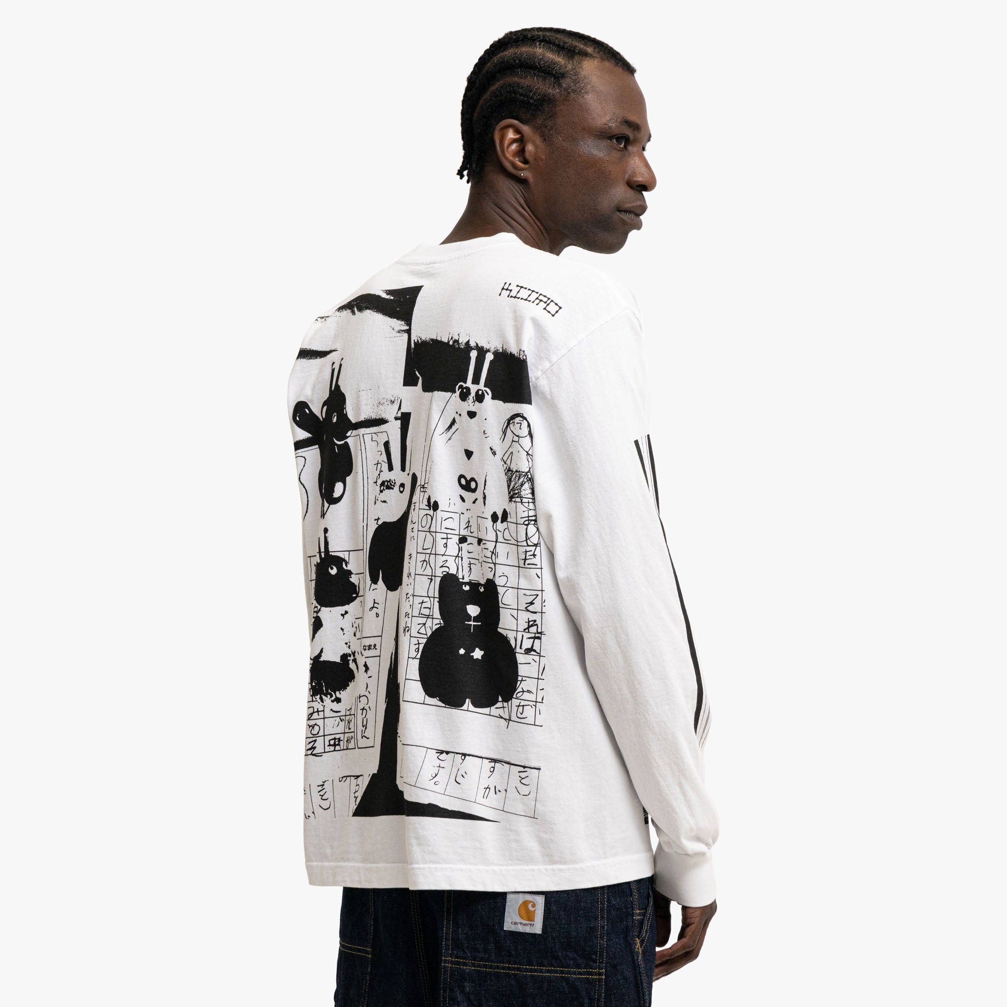  b.Eautiful x kiiro Shinkansen LS Shirt White、mySite、merchandisen