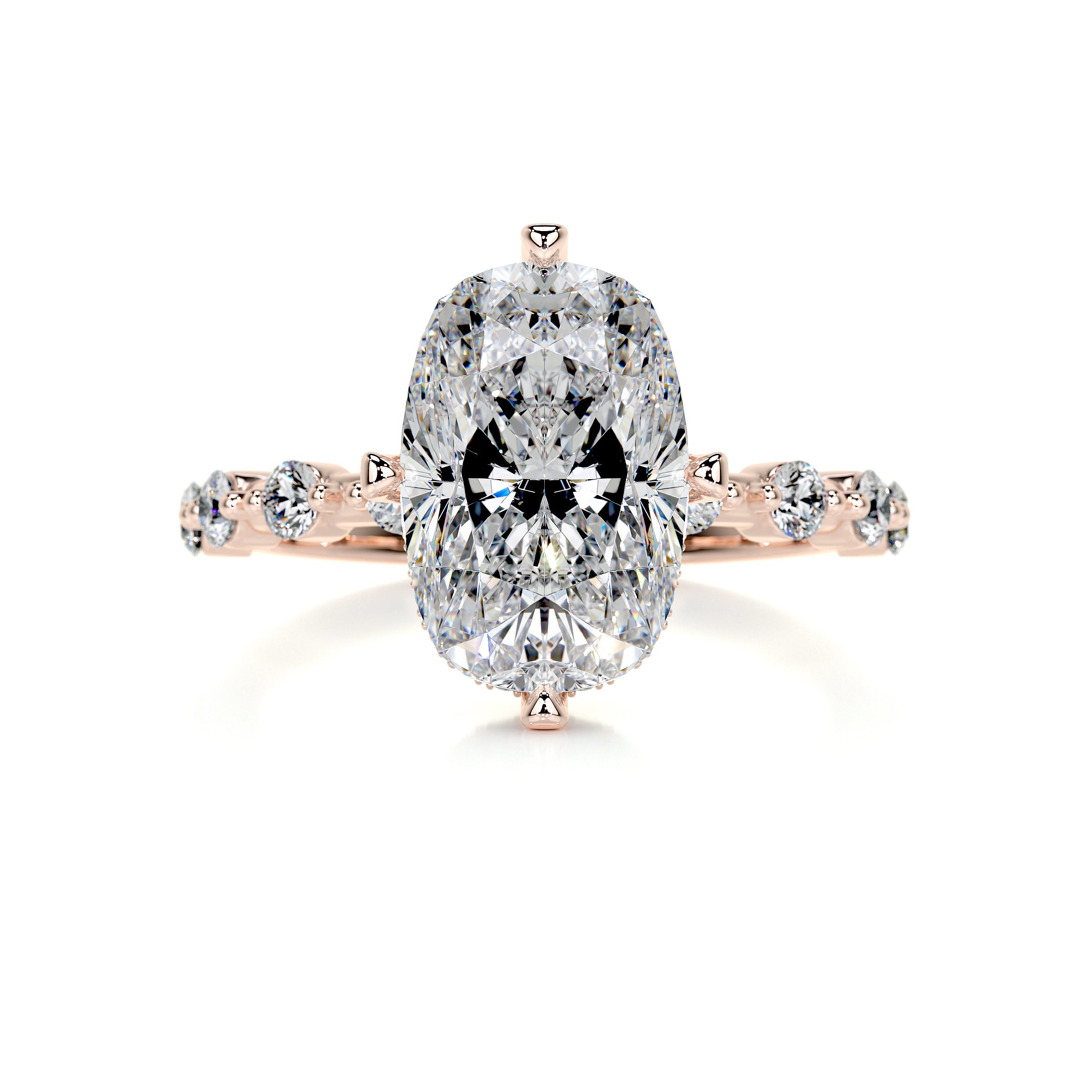 Theresa Moissanite & Diamond Ring -14K Rose Gold、mySite、hinf8tx79