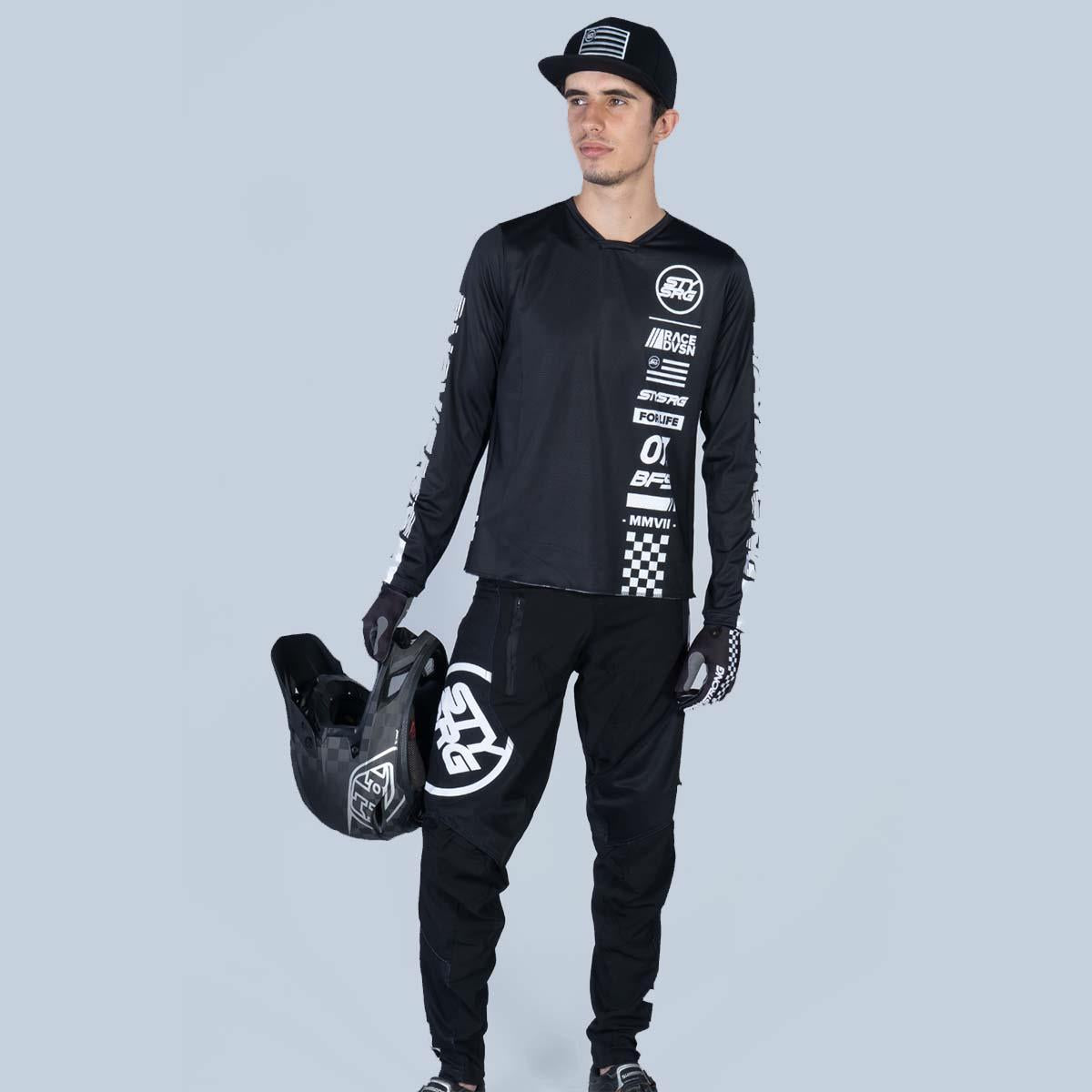  Stay Strong V1 Race Pants - Black/White、mySite、merchandisen